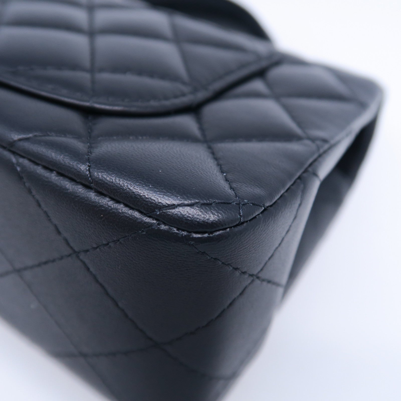 CHANEL 菱格羊皮皮革2 Way Shoulder Bag金扣手挽肩背兩用袋黑色
