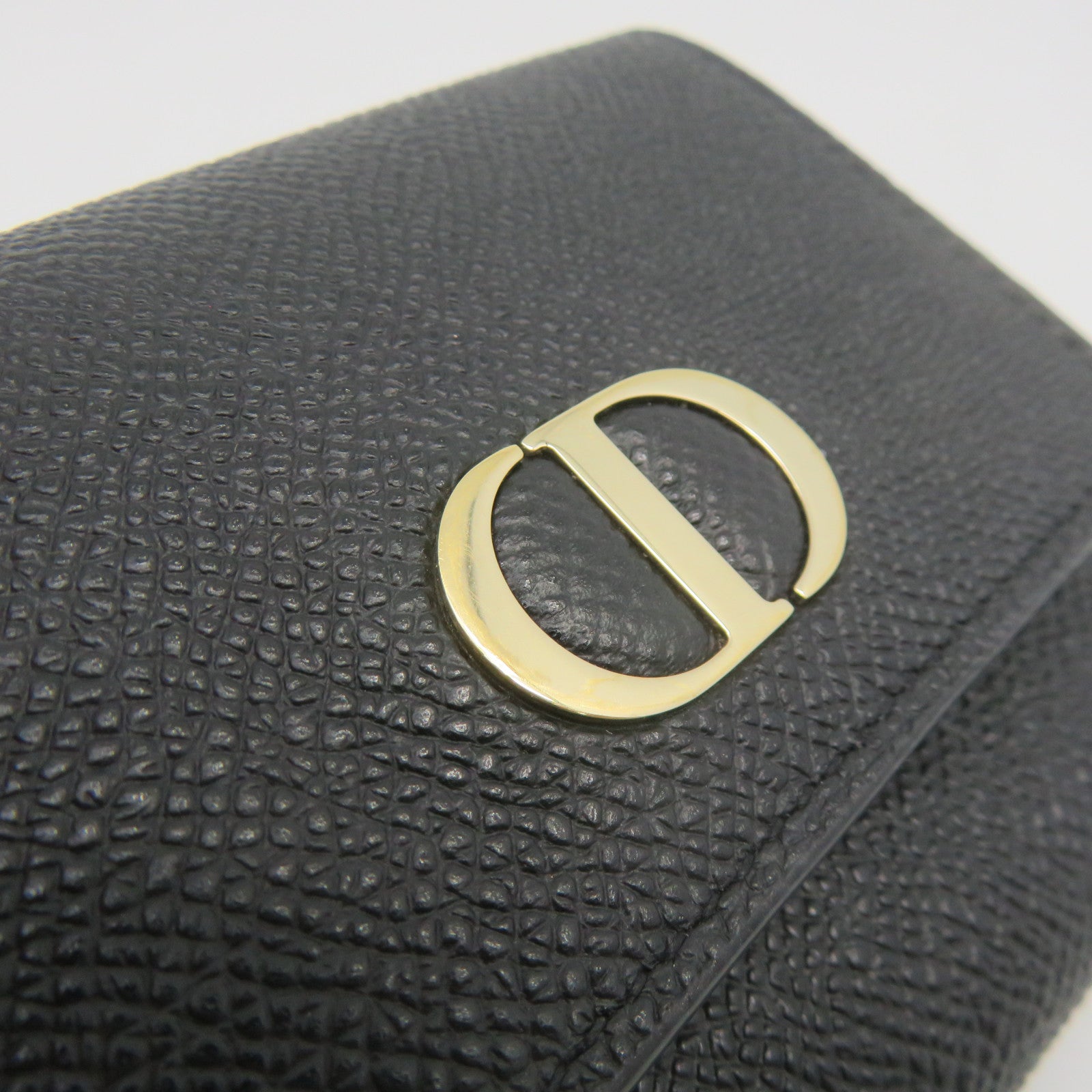 Dior cowhide leather Short Wallet short wallet black