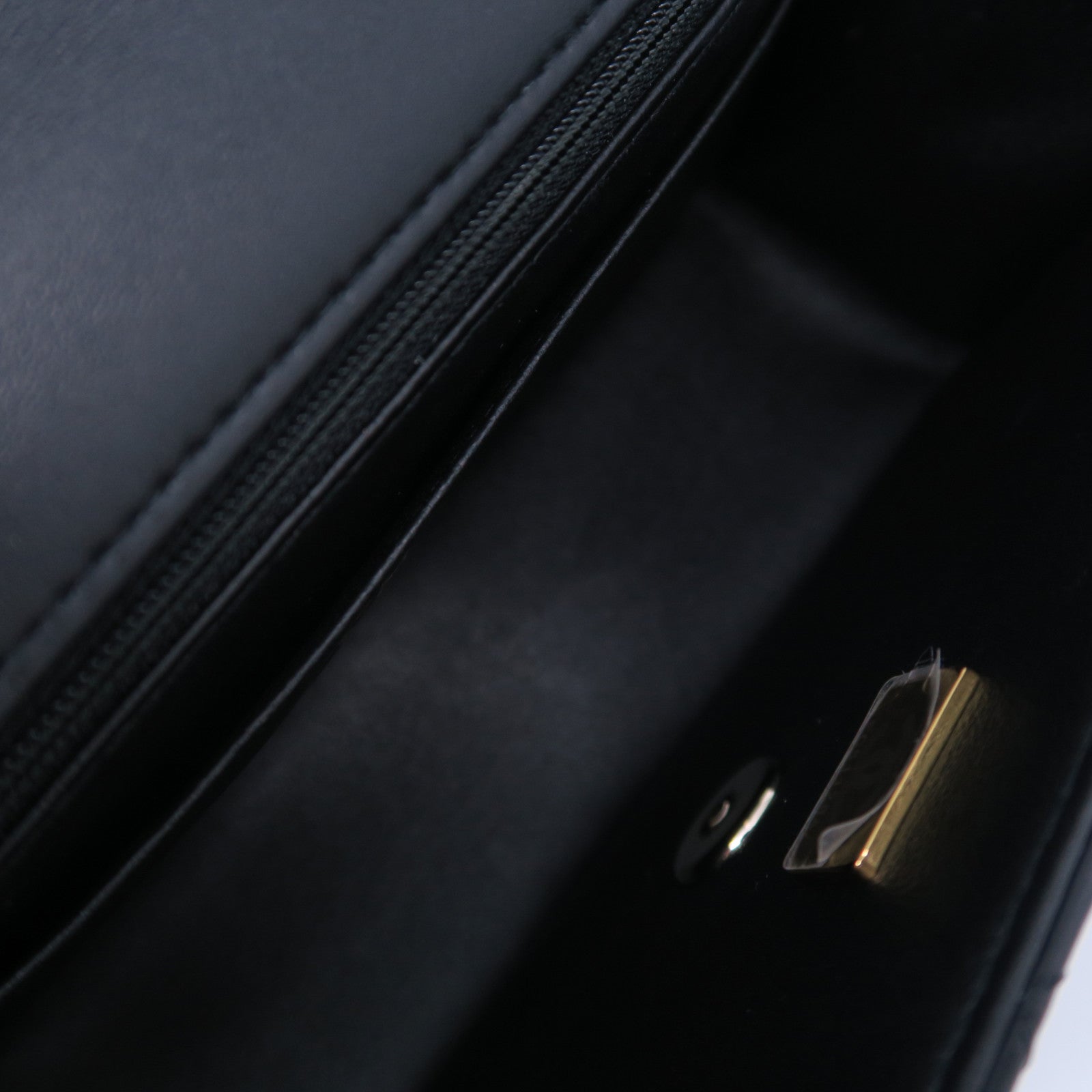 CHANEL 菱格羊皮皮革2 Way Shoulder Bag金扣手挽肩背兩用袋黑色