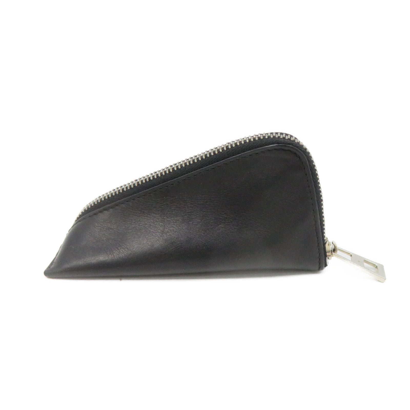 LOEWE 牛皮皮革Coin Purse拉鏈零錢包黑色