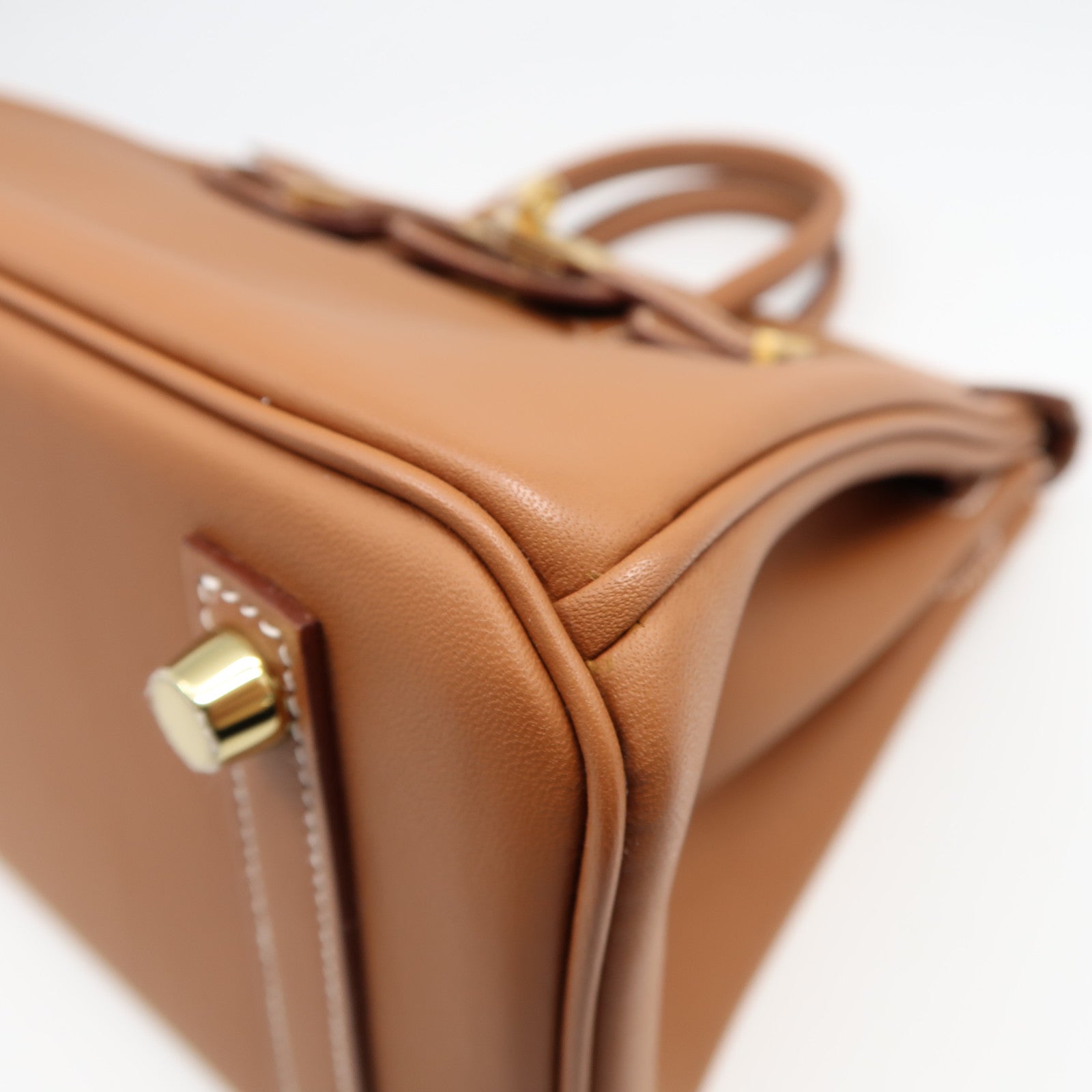 HERMES Swift皮革Birkin 25金扣手挽袋Gold經典駝色