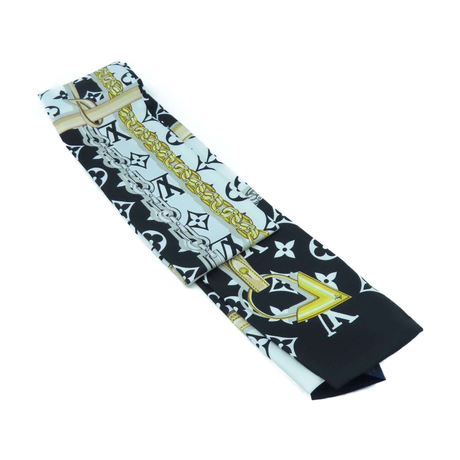 LOUIS VUITTON 絲質Monogram Confindential絲巾黑色