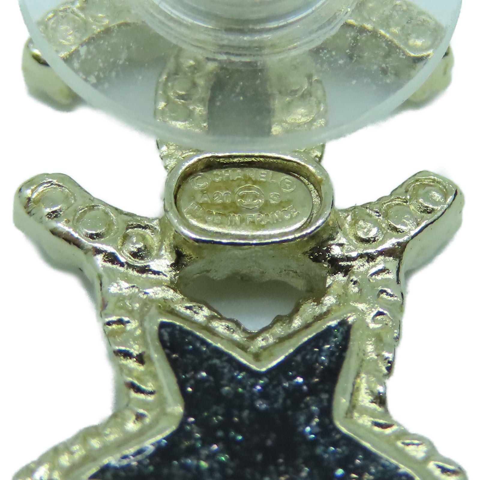 CHANEL 金属Earrings耳环金色黑色