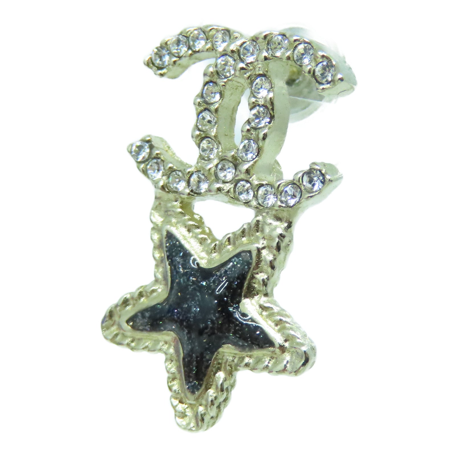CHANEL 金属Earrings耳环金色黑色