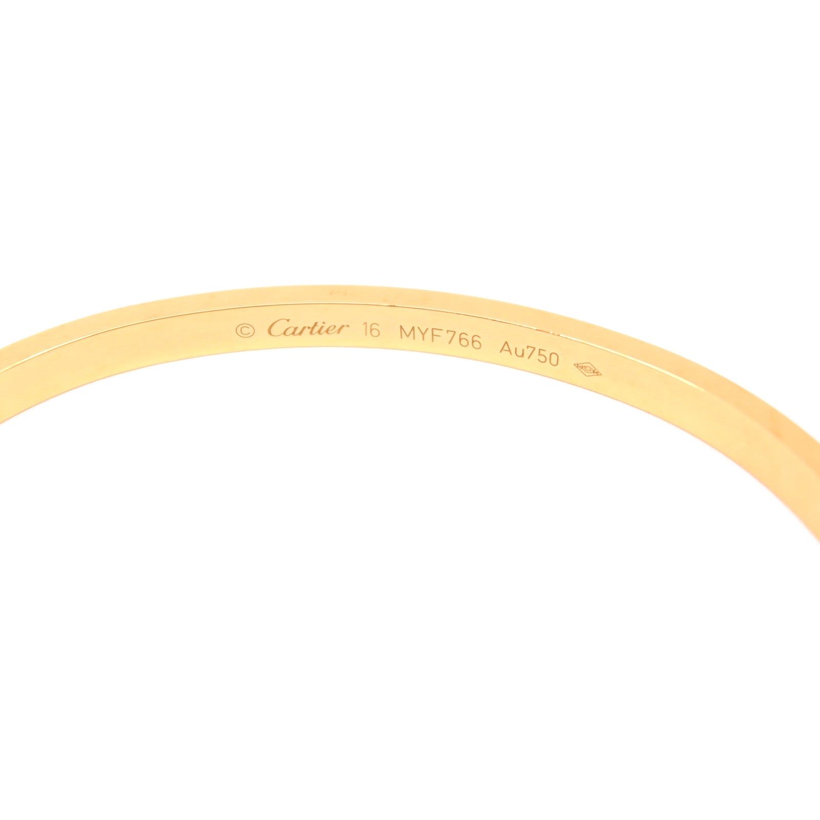CARTIER 18K黃金Mini Love Bracelet金扣手鐲金色