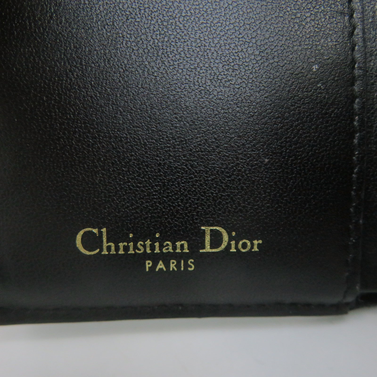 Dior cowhide leather Short Wallet short wallet black