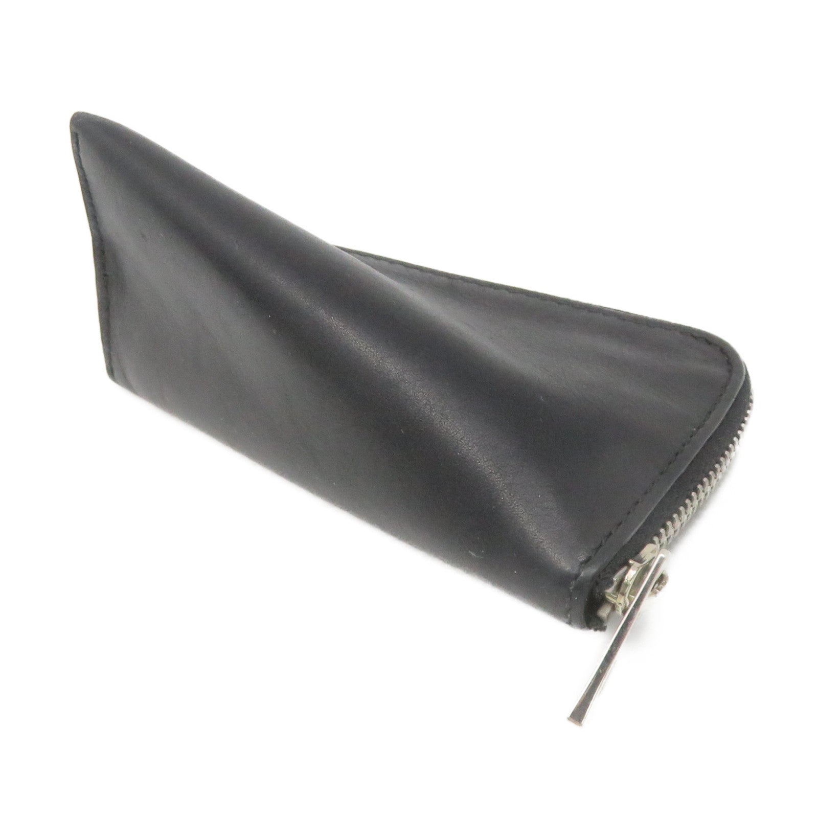 LOEWE 牛皮皮革Coin Purse拉鏈零錢包黑色