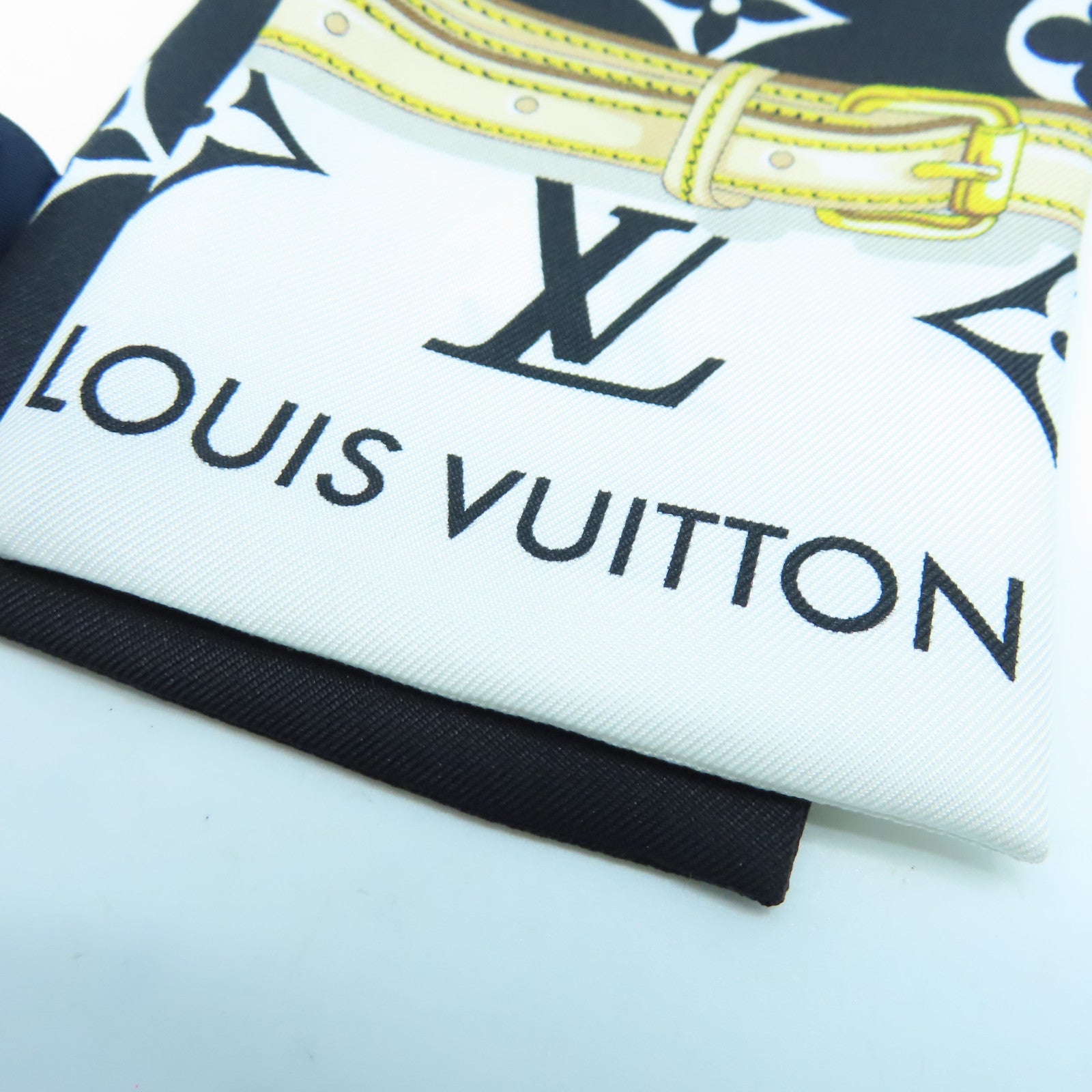 LOUIS VUITTON 絲質Monogram Confindential絲巾黑色
