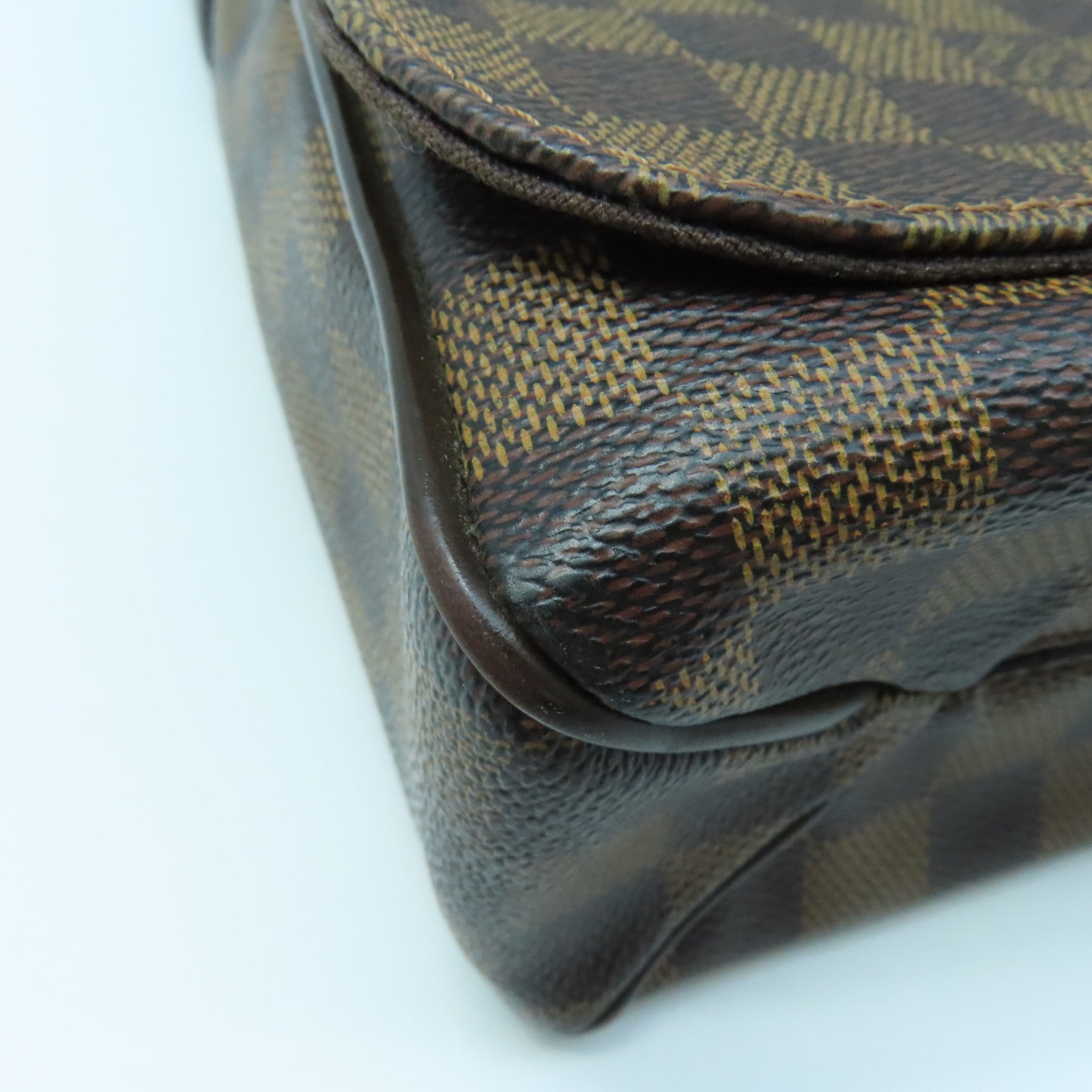 LOUIS VUITTON Damier District MM Shoulder Bag Brown