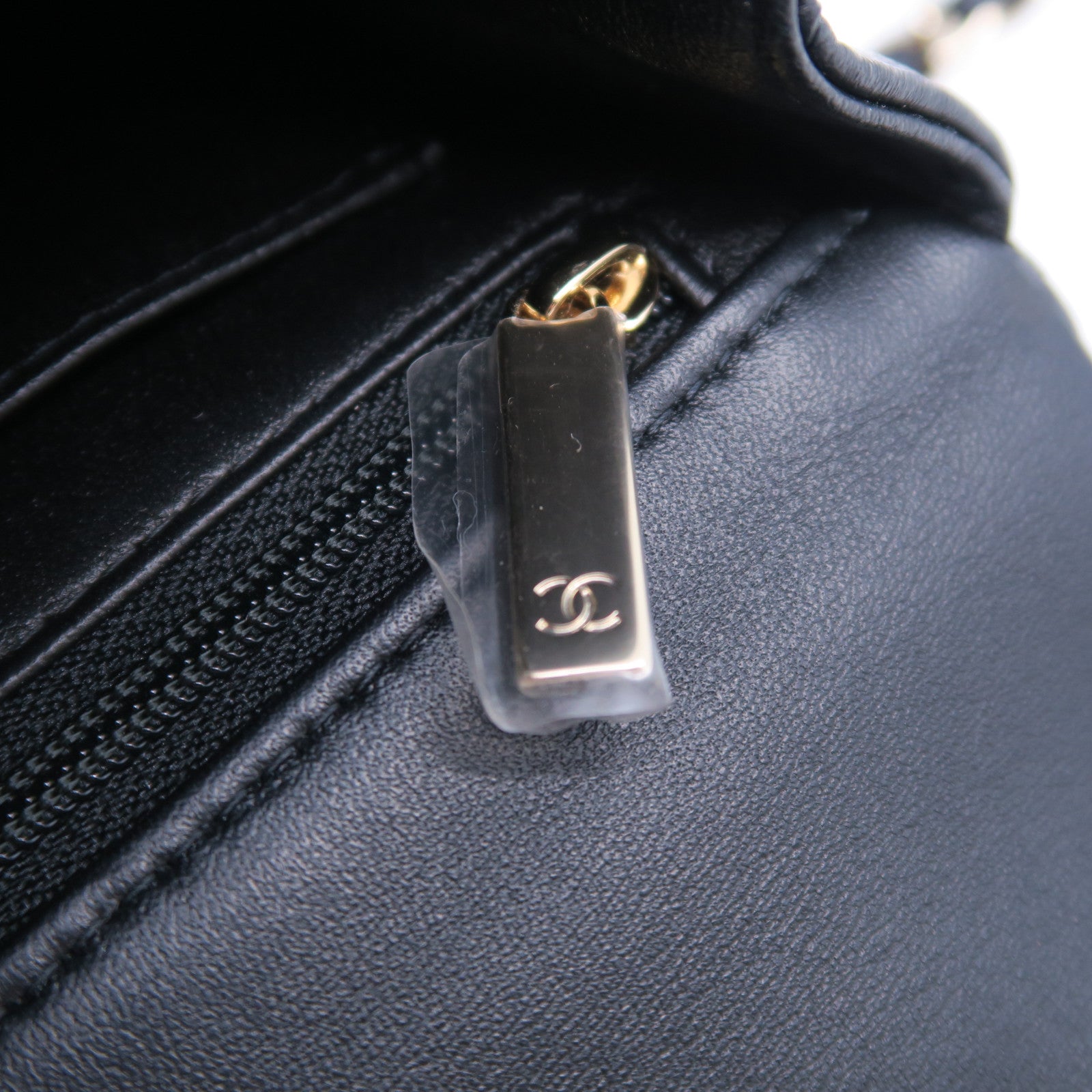 CHANEL 菱格羊皮皮革2 Way Shoulder Bag金扣手挽肩背兩用袋黑色