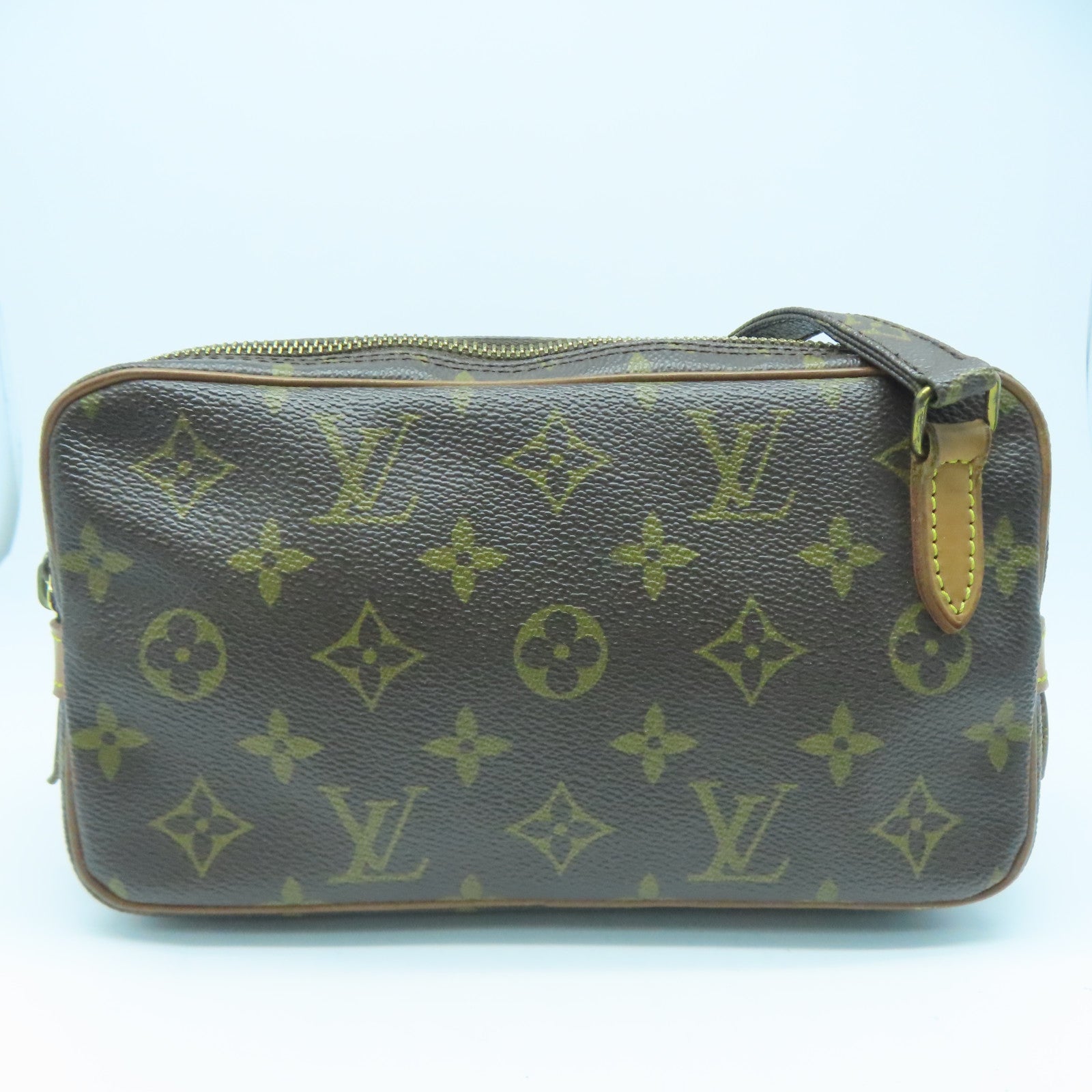 LOUIS VUITTON Monogram Pochette Marly Bandouliere金扣肩背袋啡色