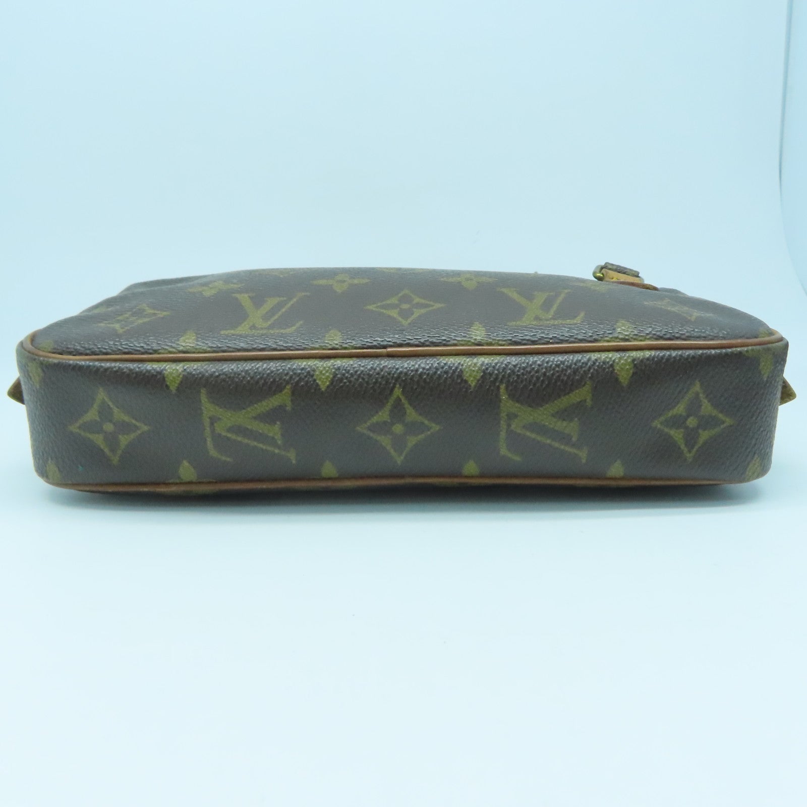 LOUIS VUITTON Monogram Pochette Marly Bandouliere金扣肩背袋啡色