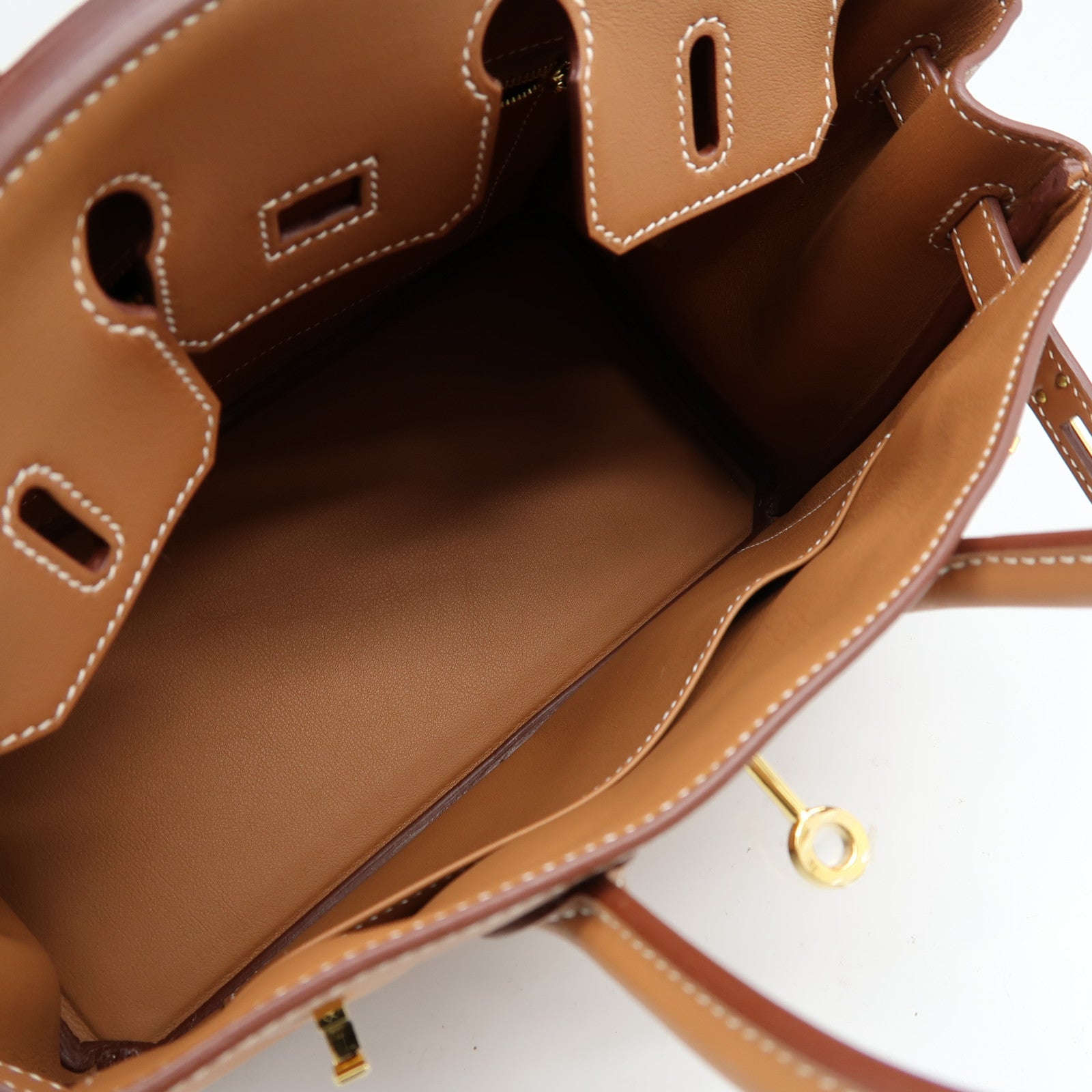 HERMES Swift皮革Birkin 25金扣手挽袋Gold經典駝色