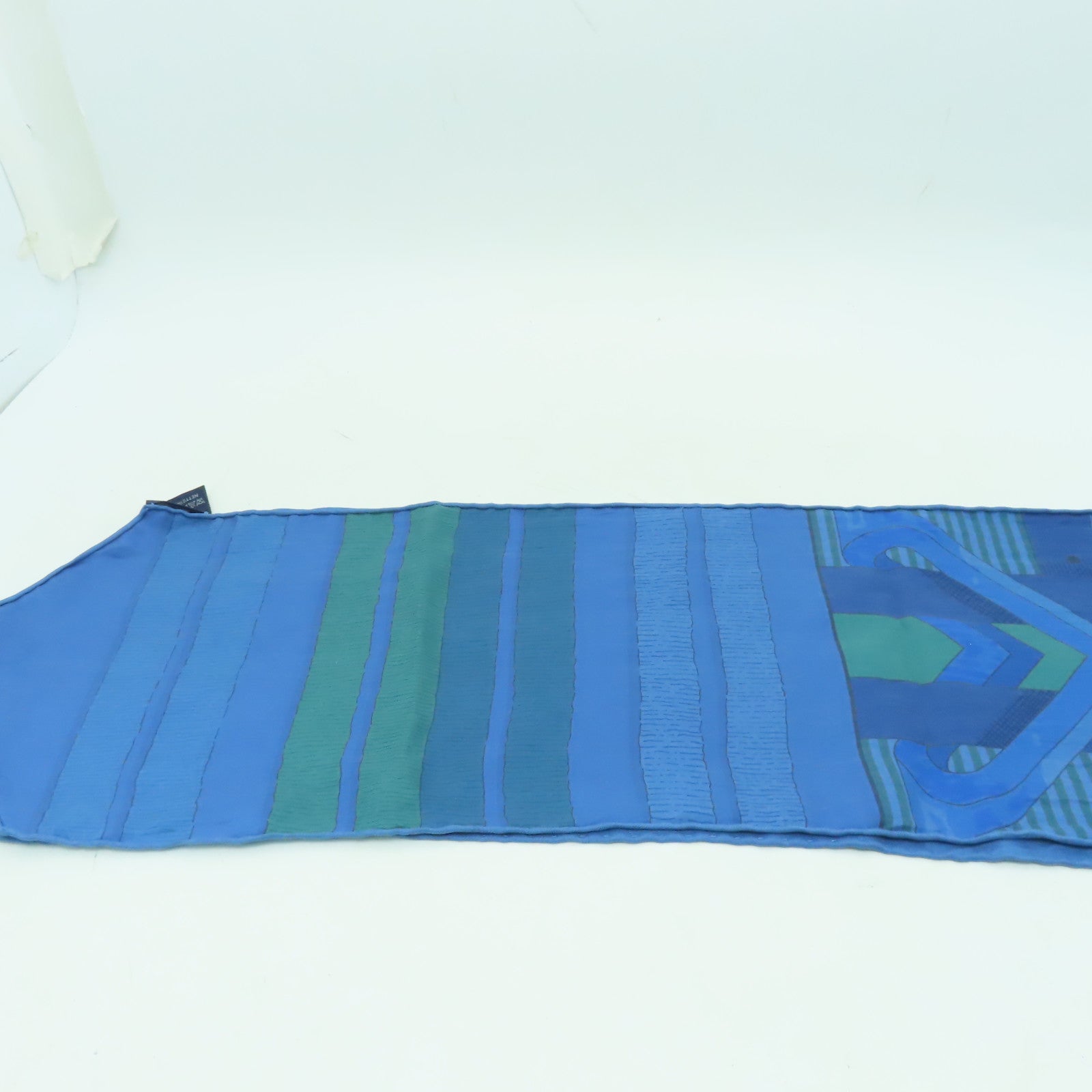 HERMES 【激減優惠】絲質Maxi Twilly絲巾藍色