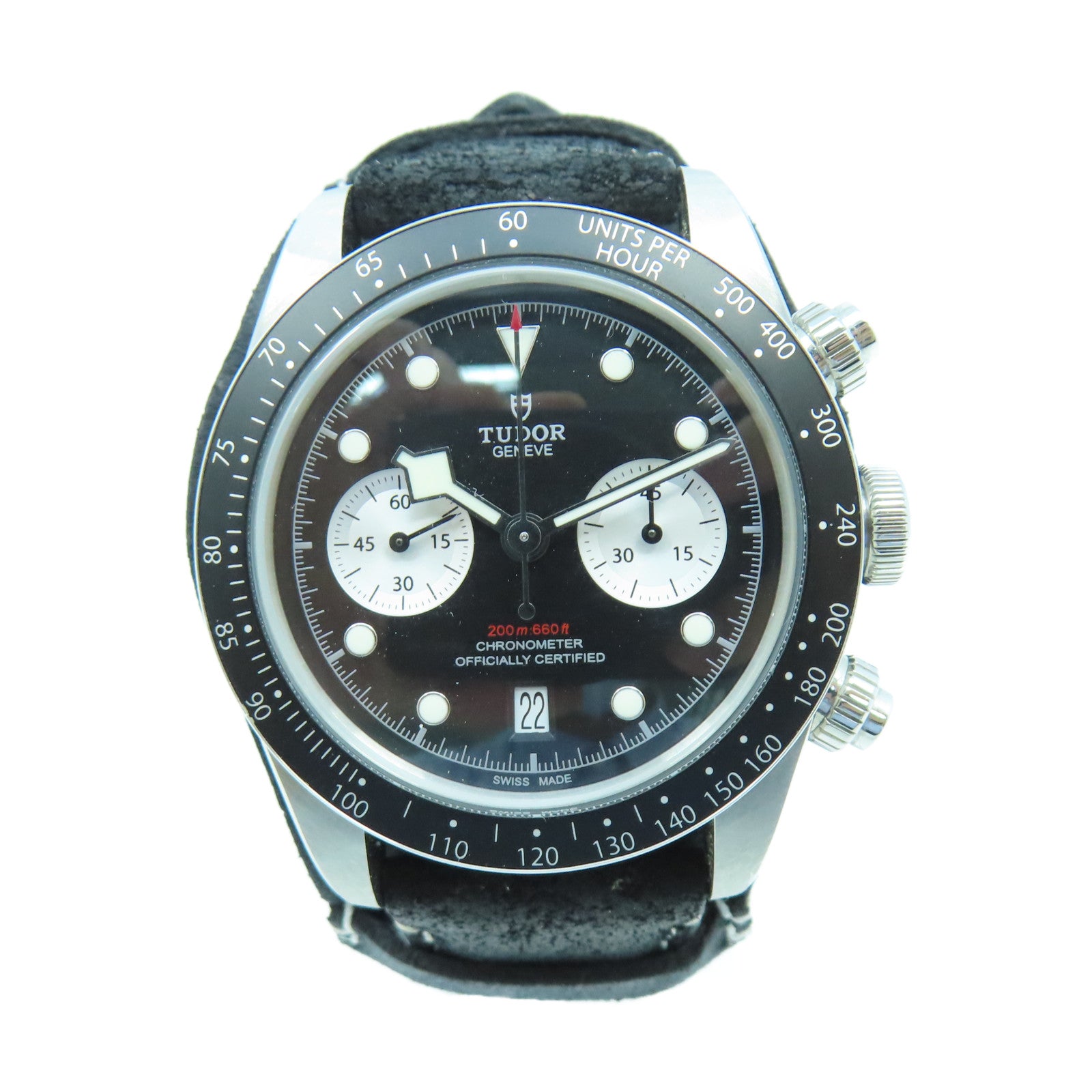 TUDOR Black Bay Chrono不鏽鋼手錶自動機芯黑色
