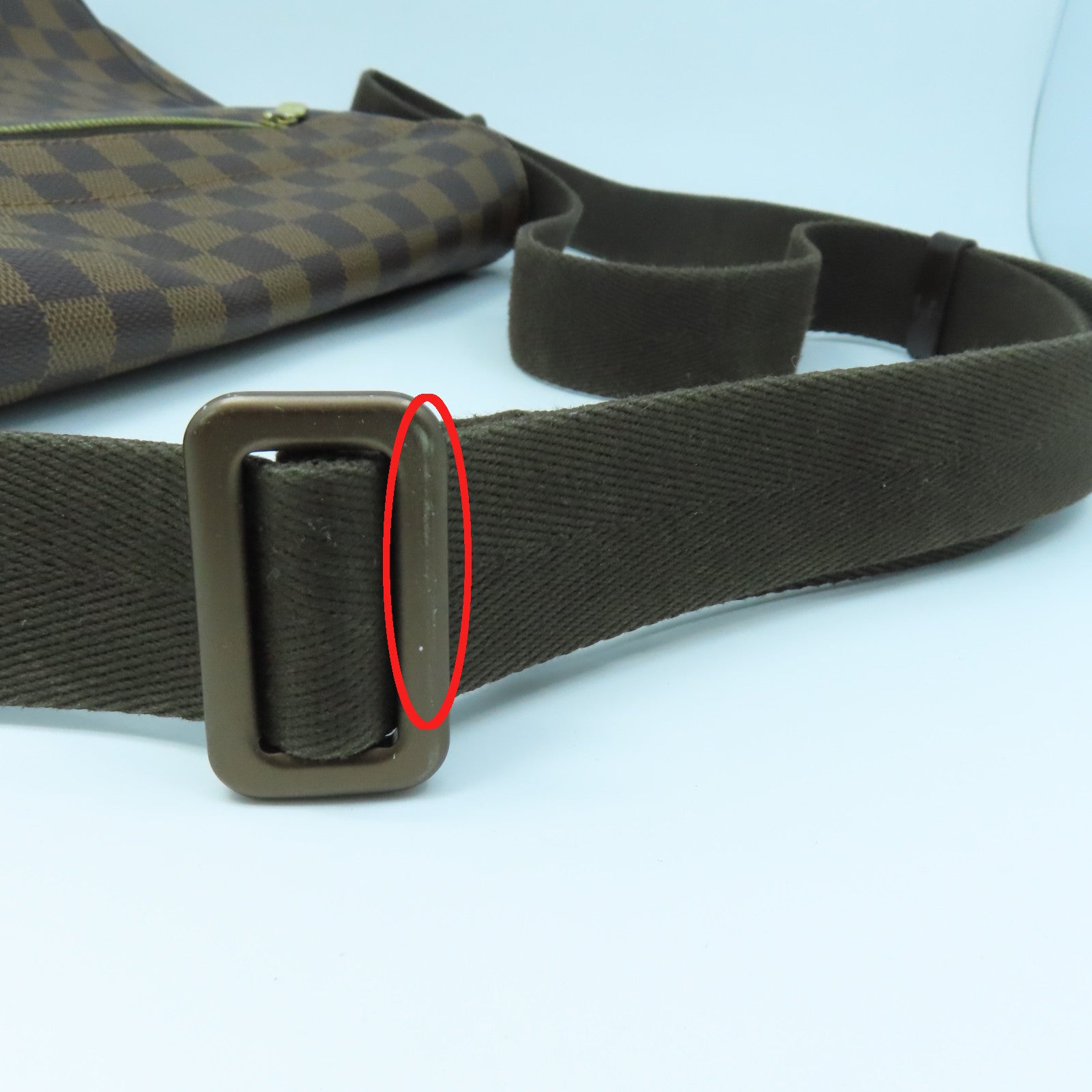 LOUIS VUITTON Damier District MM Shoulder Bag Brown