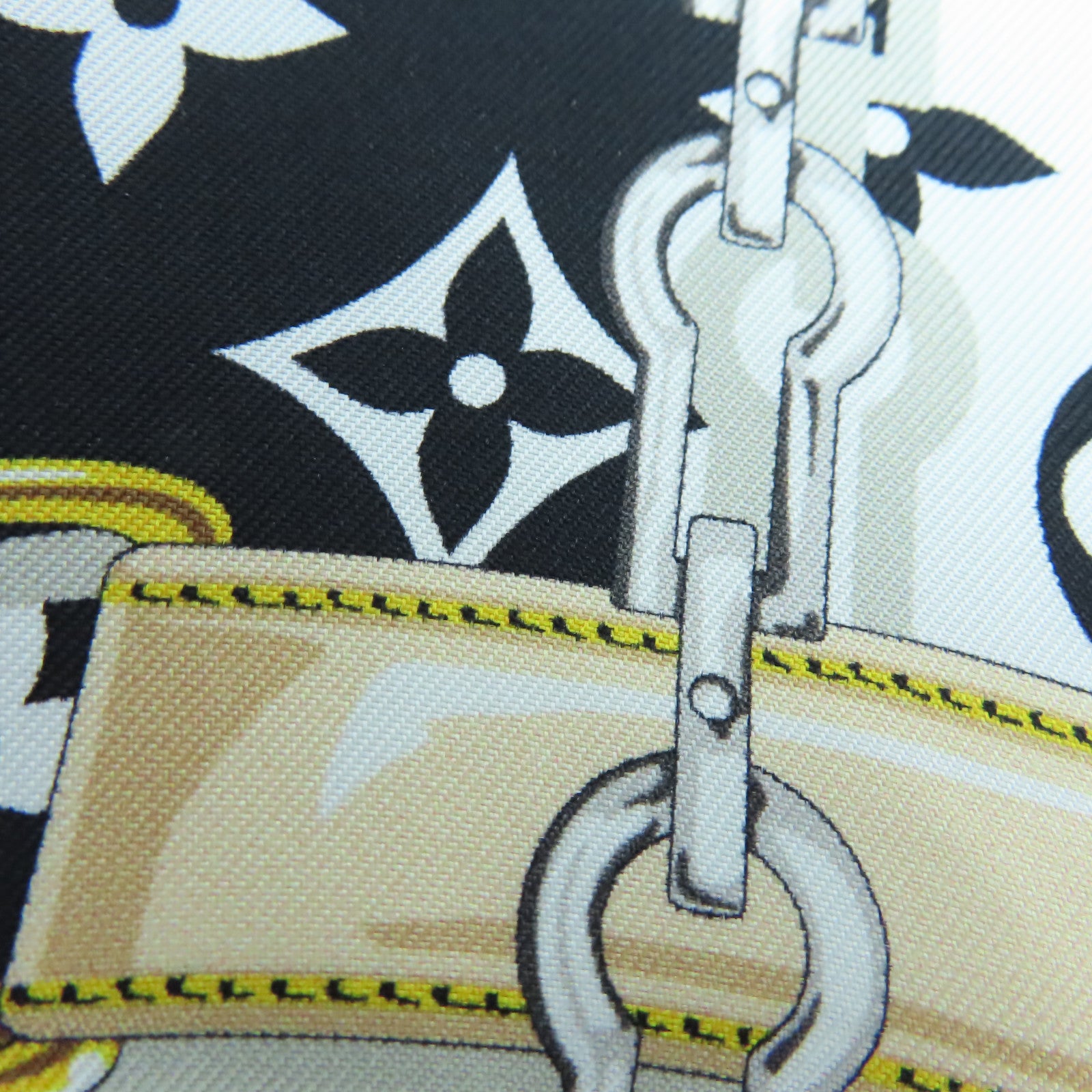 LOUIS VUITTON 絲質Monogram Confindential絲巾黑色