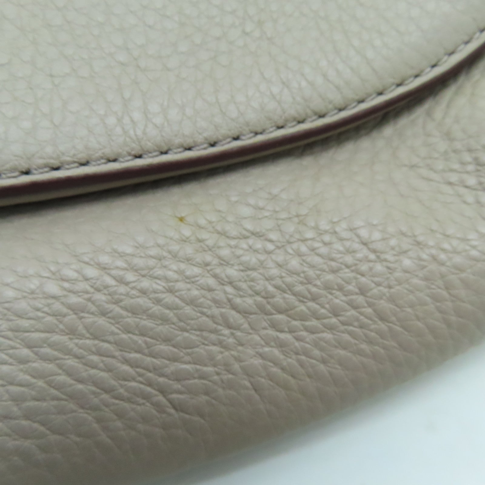 COACH 皮革Handbag銀扣手挽袋灰色