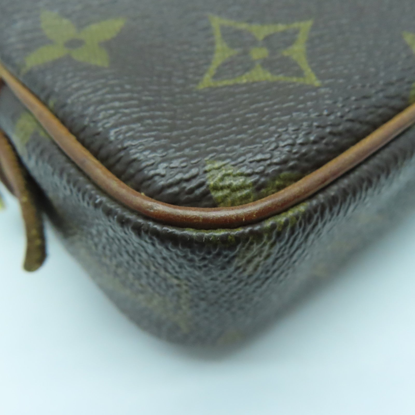LOUIS VUITTON Monogram Pochette Marly Bandouliere金扣肩背袋啡色