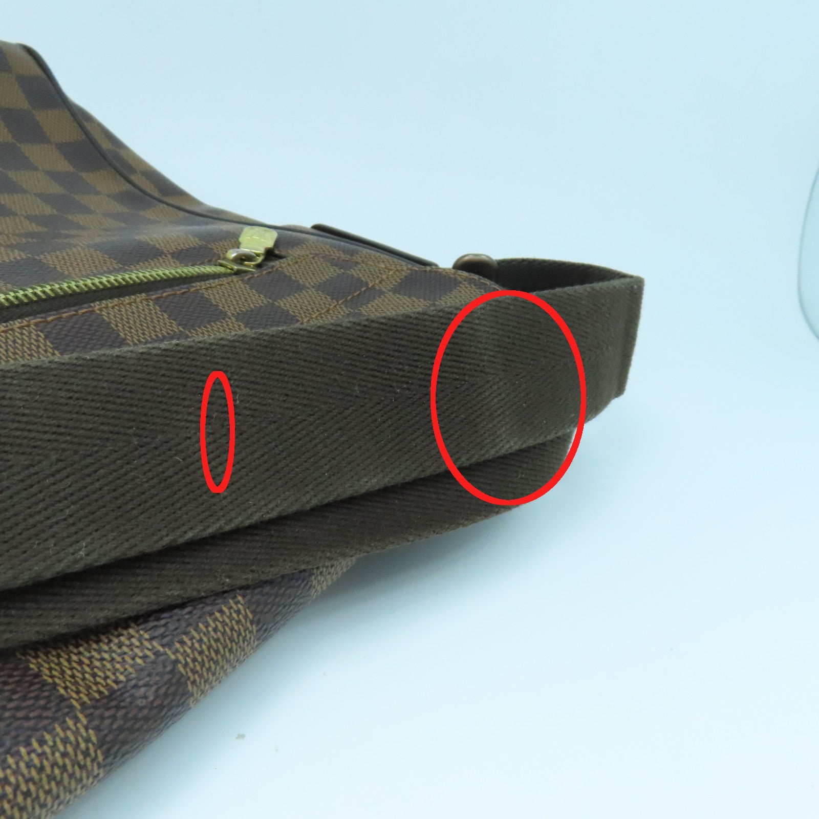 LOUIS VUITTON Damier District MM Shoulder Bag Brown
