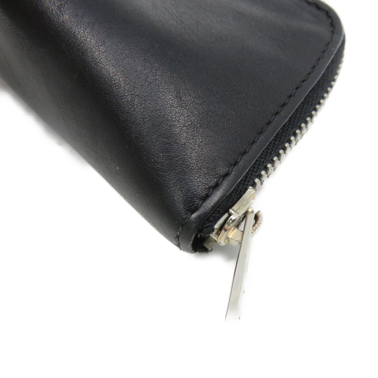 LOEWE 牛皮皮革Coin Purse拉鏈零錢包黑色
