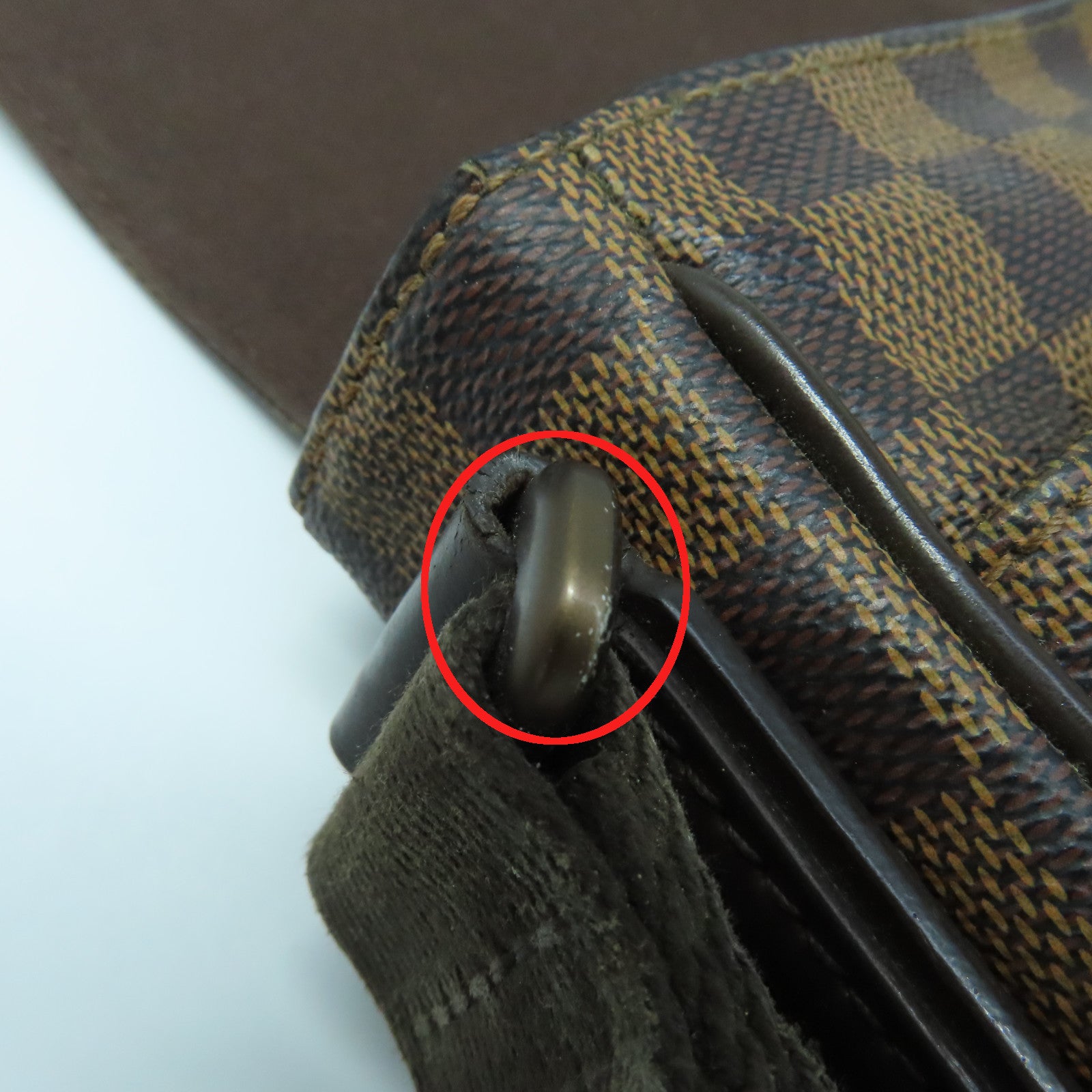 LOUIS VUITTON Damier District MM Shoulder Bag Brown