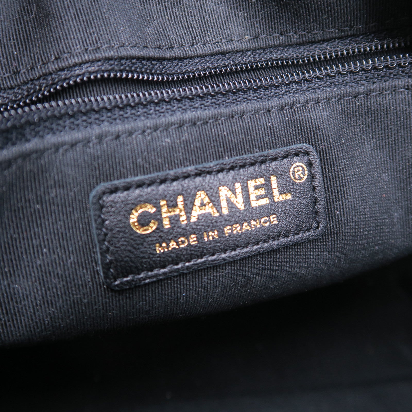 CHANEL 菱格牛皮皮革Chain Shoulder Bag金扣鏈帶肩背袋黑色