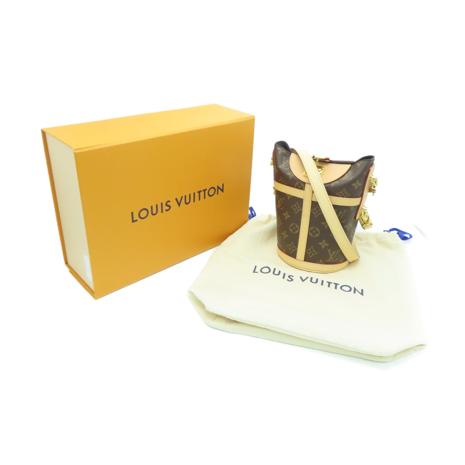 LOUIS VUITTON Monogram Duffle金扣手挽肩背两用袋棕色