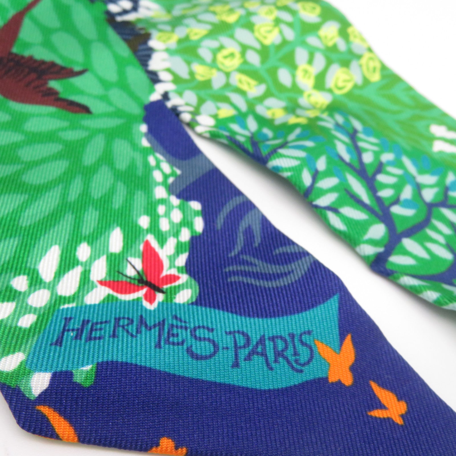 HERMES 絲質Twilly絲巾