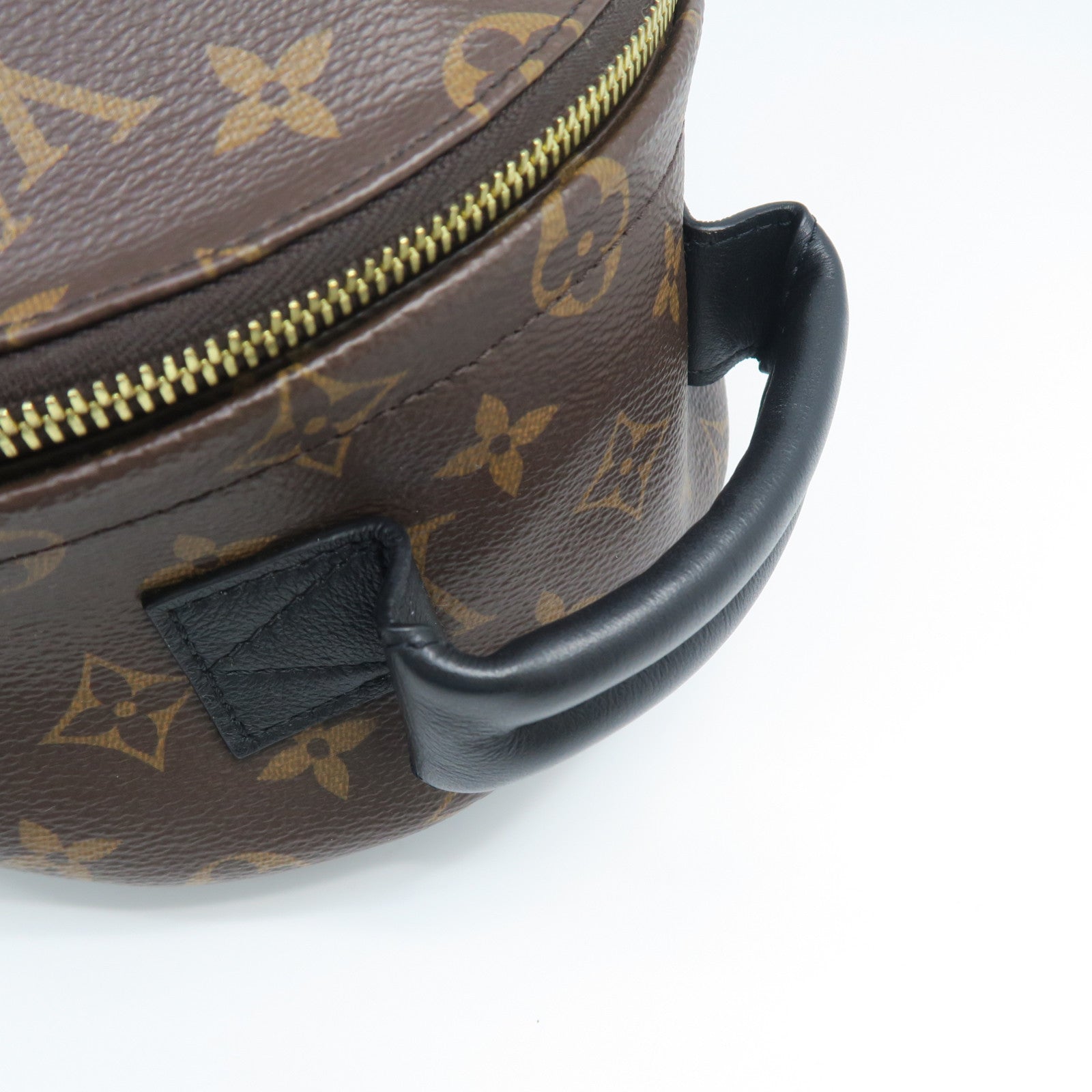 LOUIS VUITTON Monogram Palm Springs PM Gold Buckle Backpack Brown