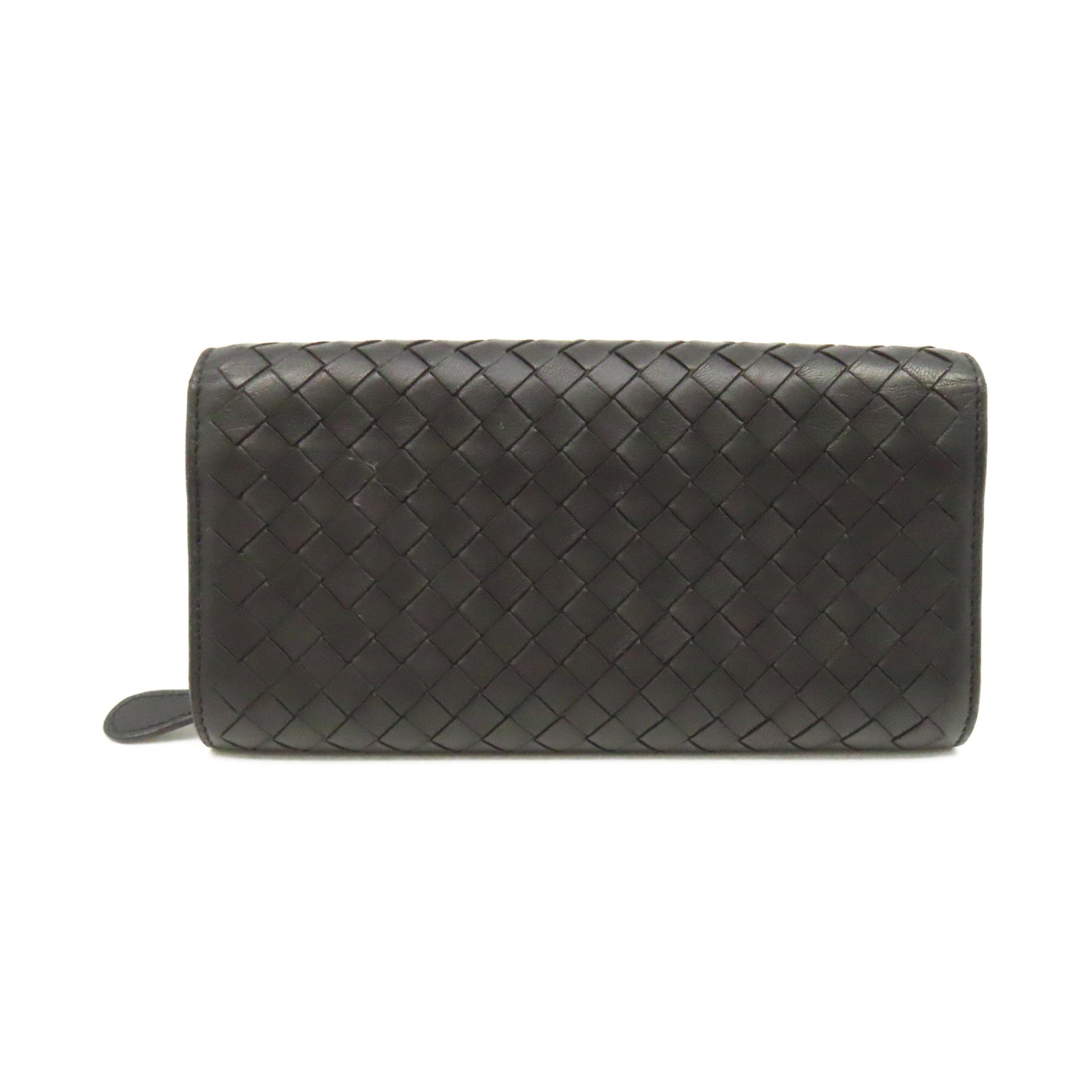 BOTTEGA VENETA 【激減優惠】織紋皮革Long Wallet長錢包黑色