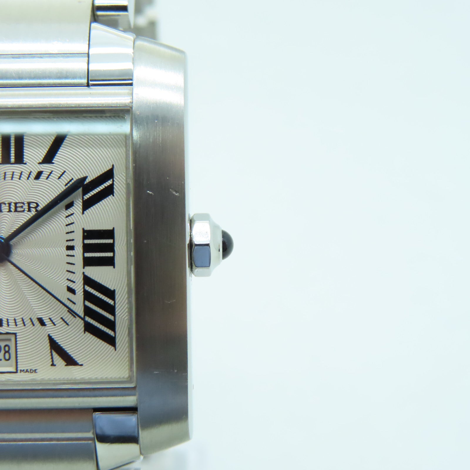CARTIER Tank Francaise不鏽鋼手錶自動機芯白色