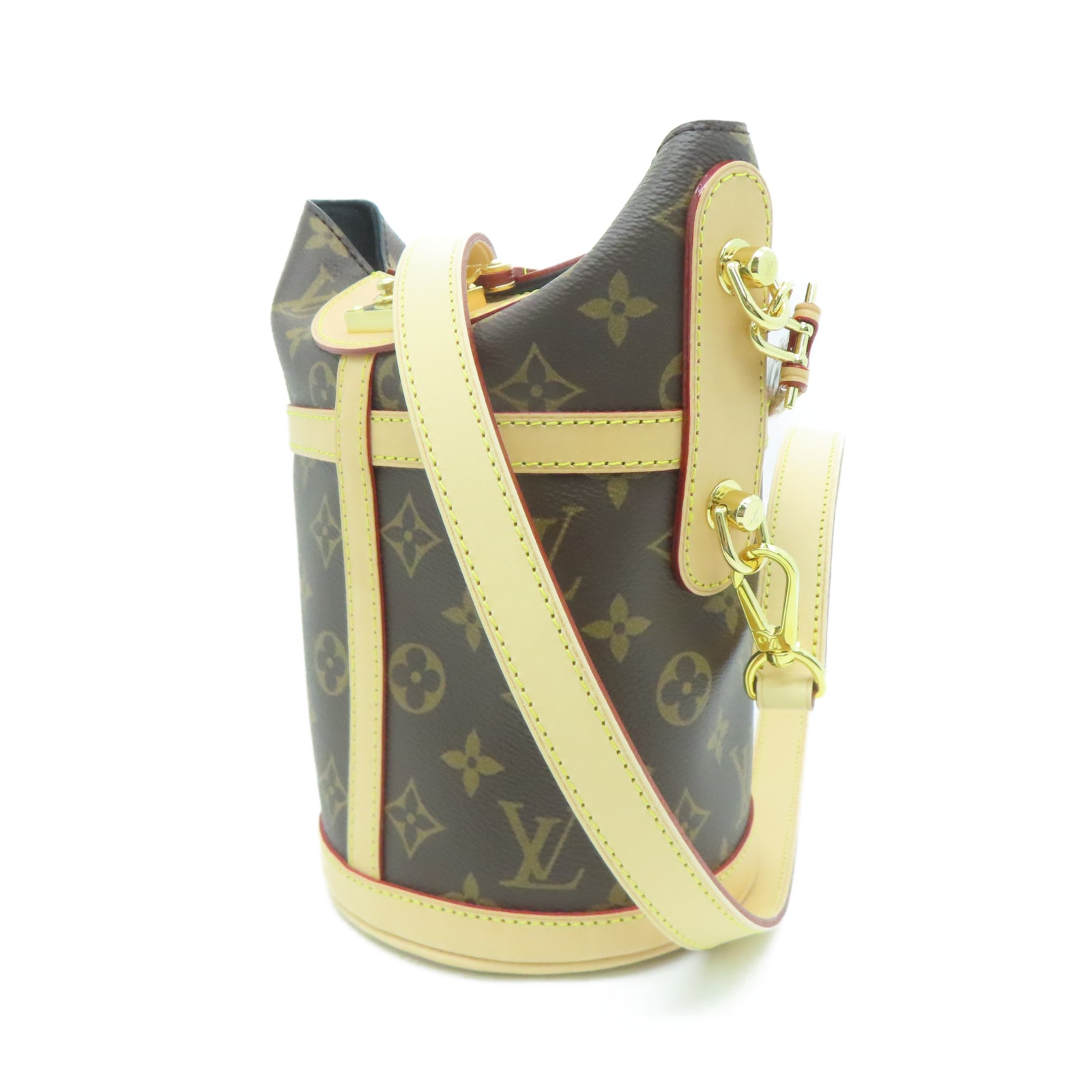 LOUIS VUITTON Monogram Duffle金扣手挽肩背两用袋棕色