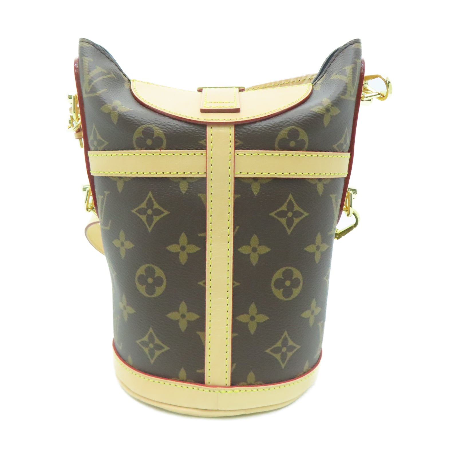 LOUIS VUITTON Monogram Duffle金扣手挽肩背两用袋棕色