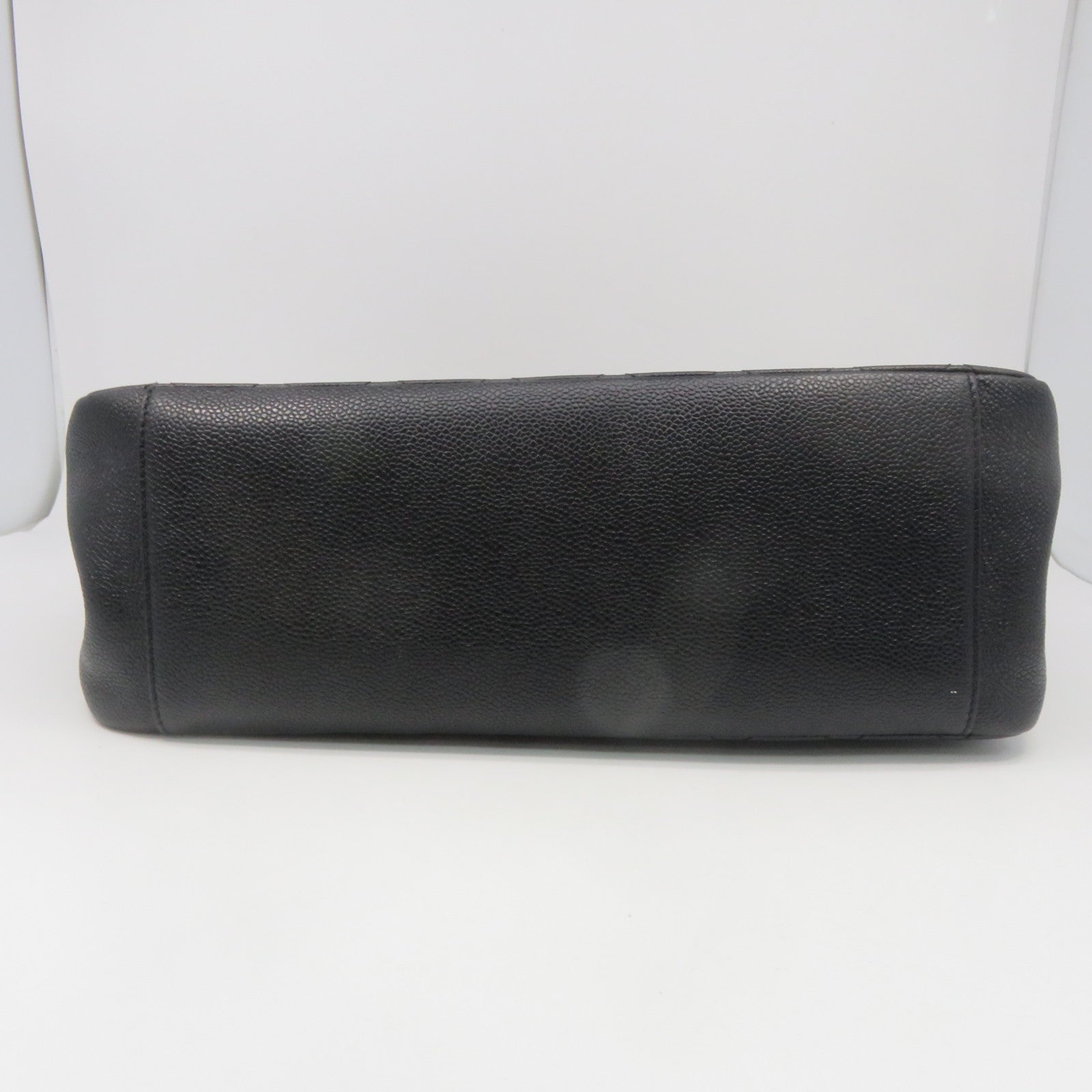 CHANEL 菱格Caviar皮革GST Tote Bag銀扣手挽袋黑色