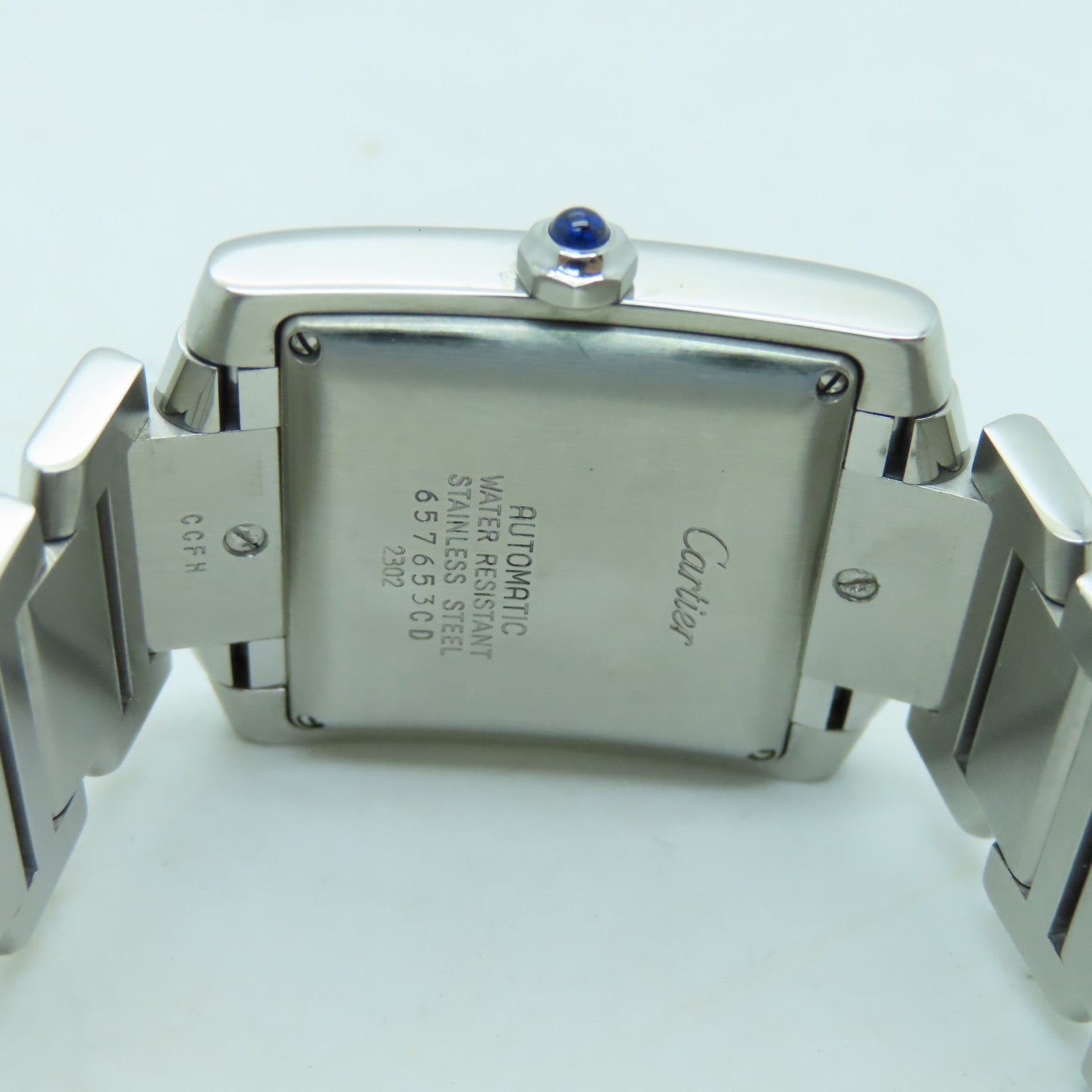 CARTIER Tank Francaise不鏽鋼手錶自動機芯白色