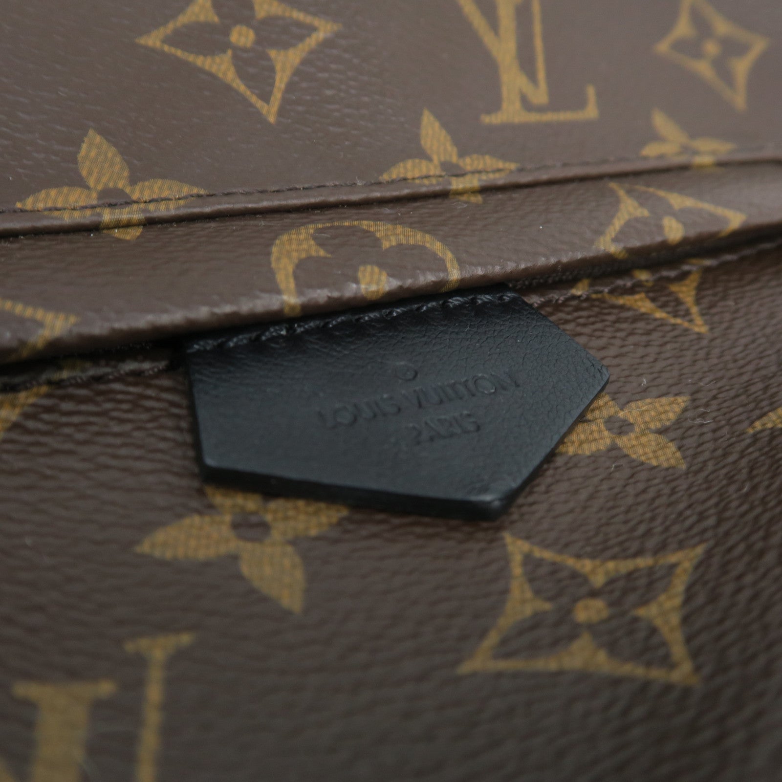 LOUIS VUITTON Monogram Palm Springs PM Gold Buckle Backpack Brown
