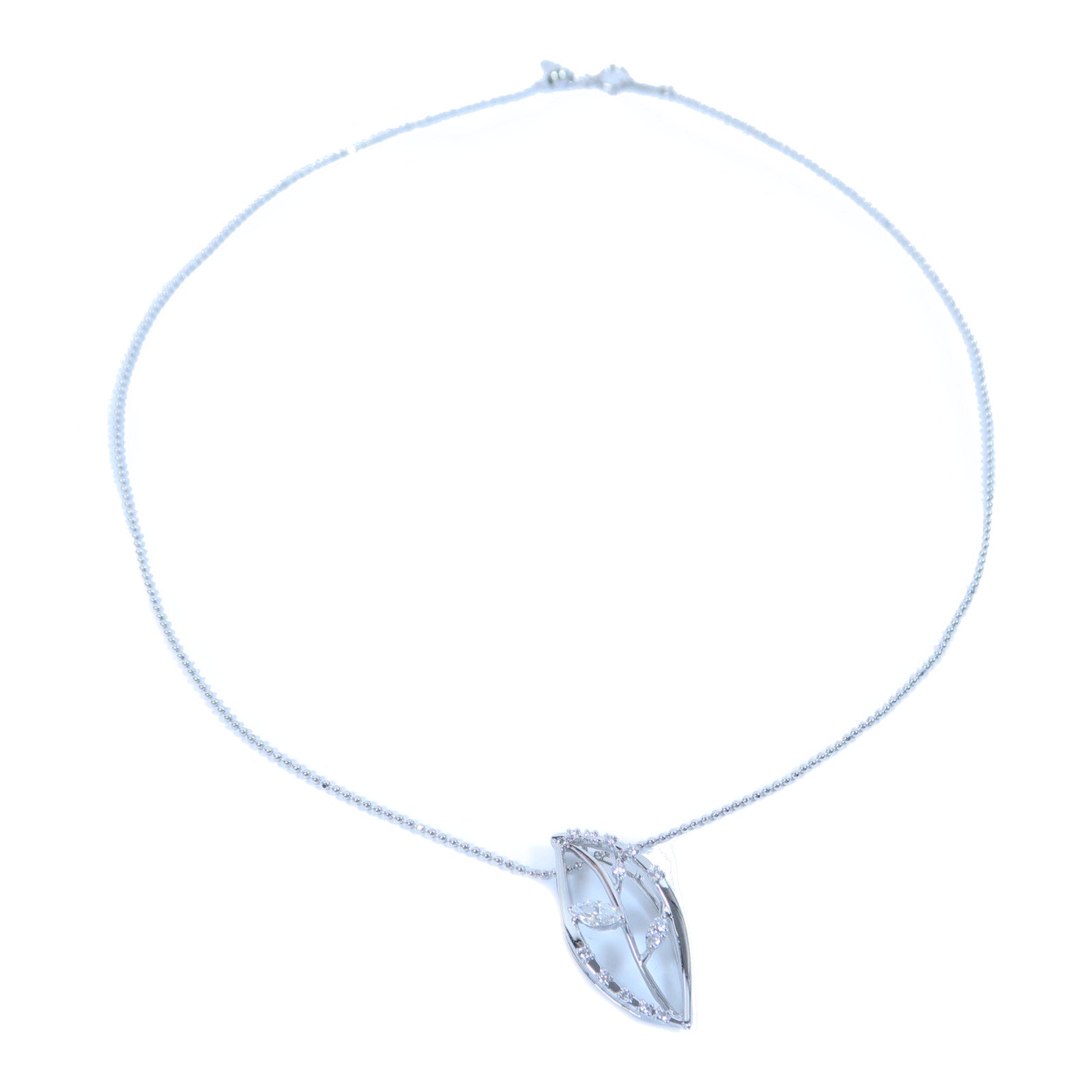 JEWELRY 18K白金Diamond Necklace 0.306ct/0.19ct鑽石項鍊