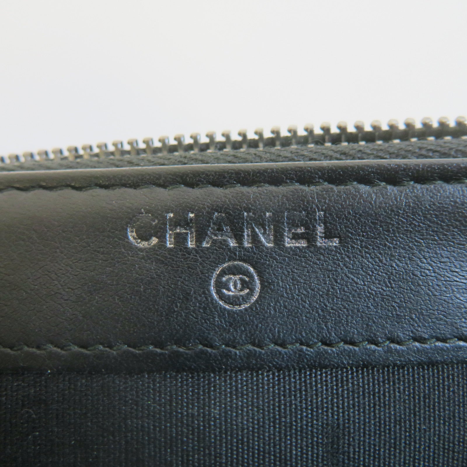 CHANEL 菱格牛皮皮革Wallet On Chain銀扣鏈帶肩背袋黑色