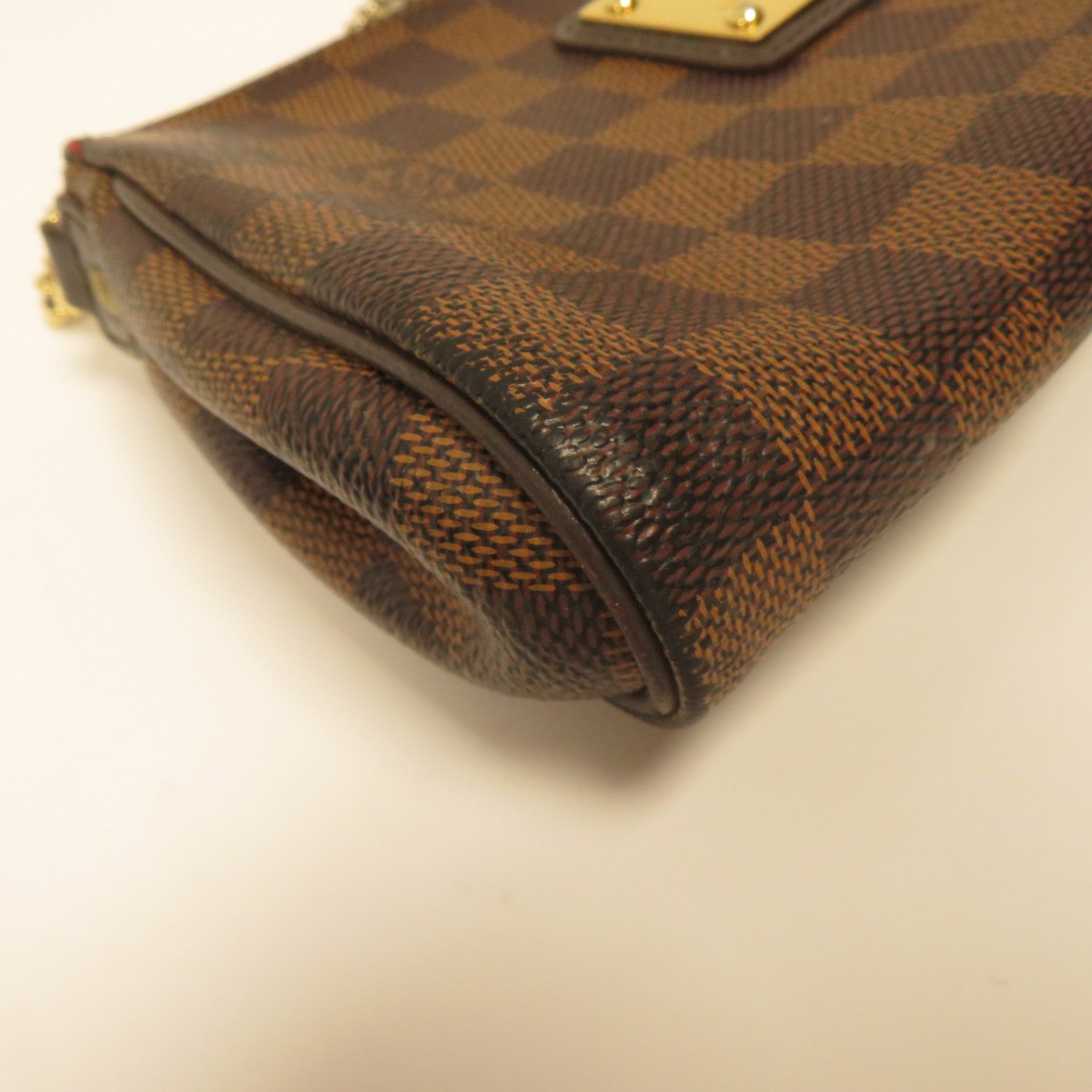 LOUIS VUITTON Damier Eva金扣鏈帶肩背袋啡色