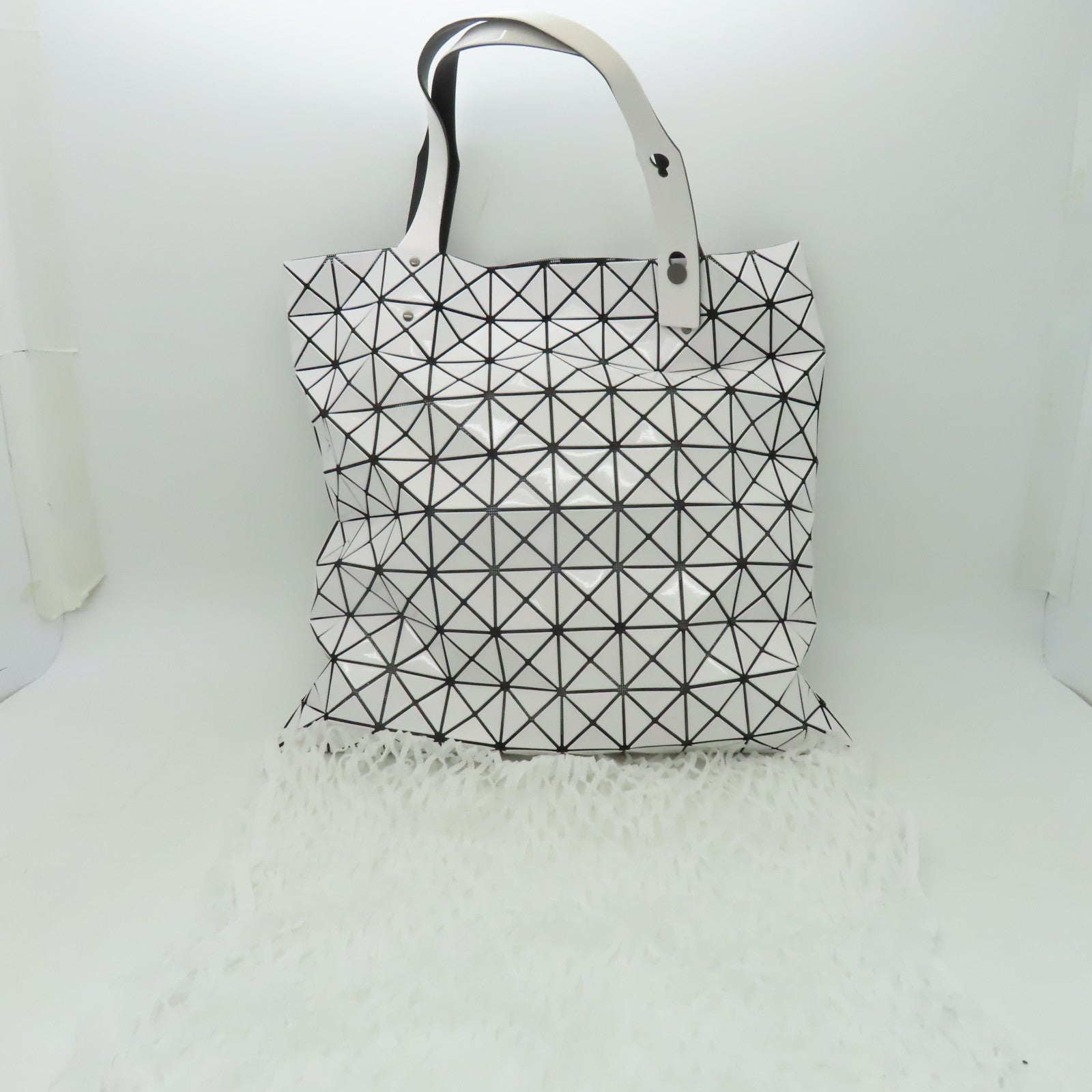 ISSEY MIYAKE PVC Tote Bag銀扣手挽袋白色