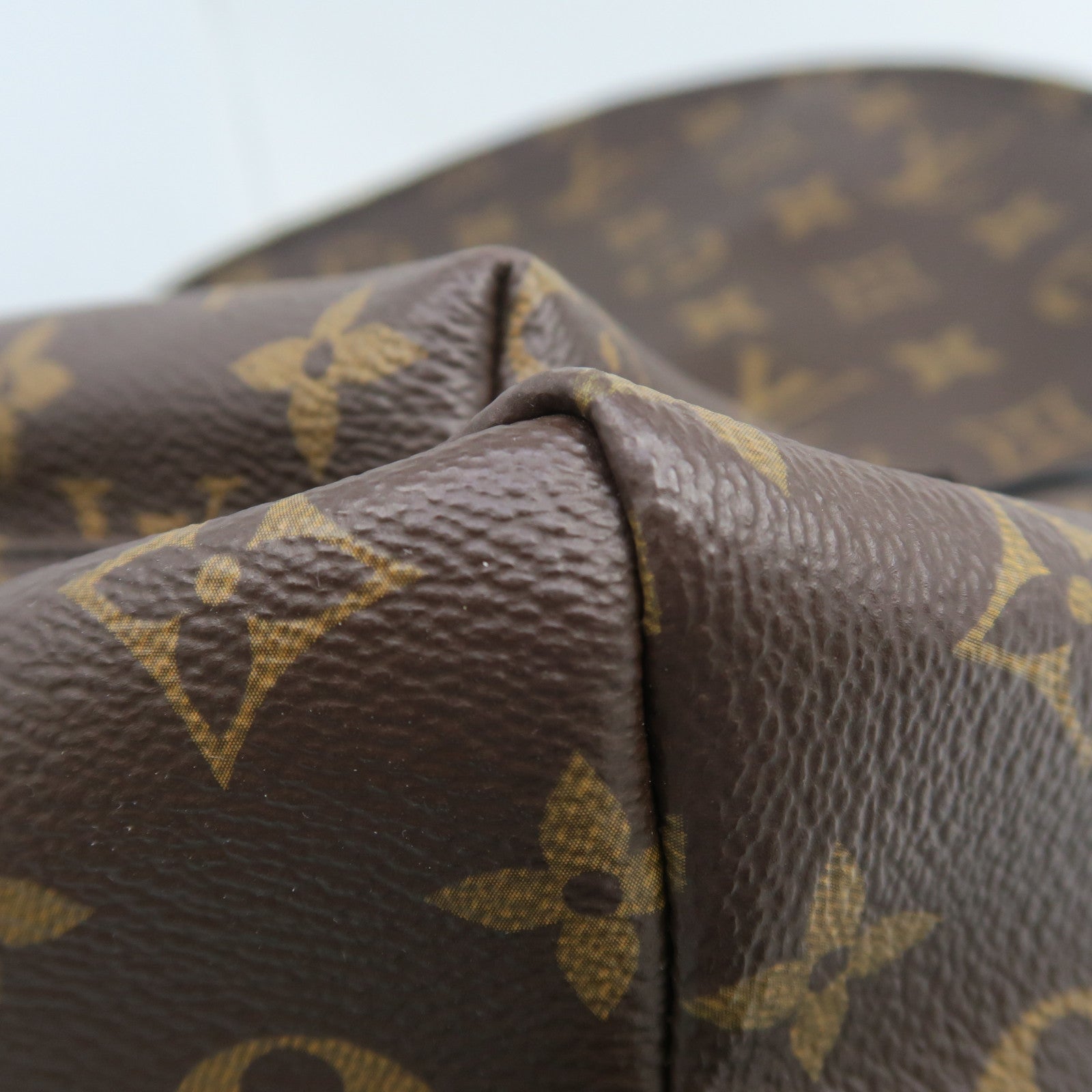LOUIS VUITTON Monogram Palm Springs PM Gold Buckle Backpack Brown