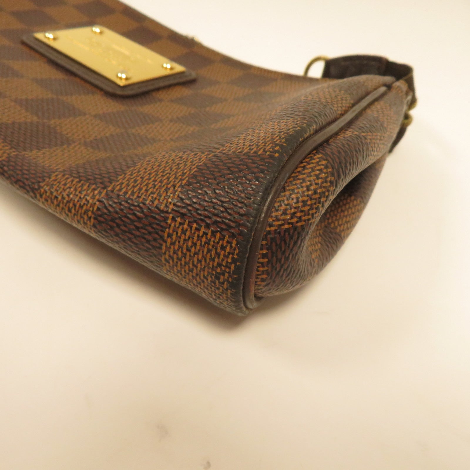 LOUIS VUITTON Damier Eva金扣鏈帶肩背袋啡色