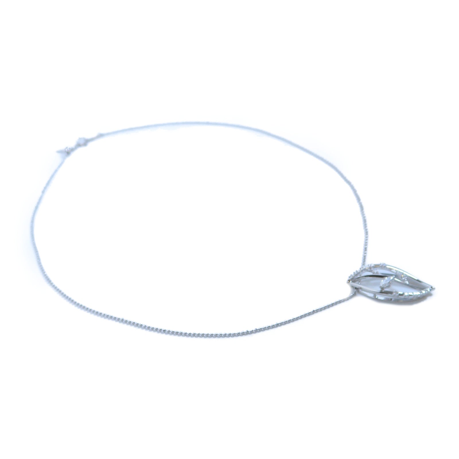 JEWELRY 18K白金Diamond Necklace 0.306ct/0.19ct鑽石項鍊