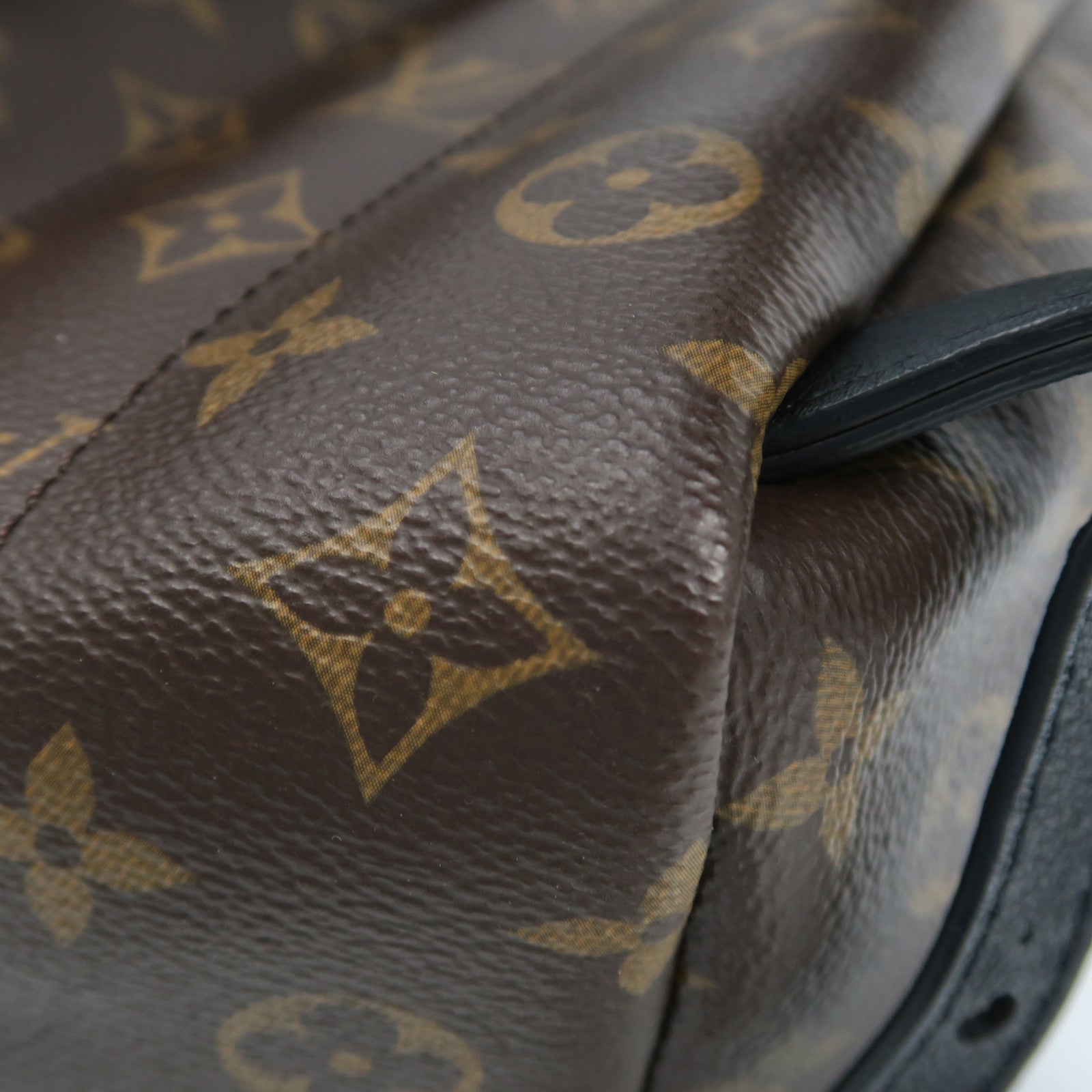 LOUIS VUITTON Monogram Palm Springs PM Gold Buckle Backpack Brown