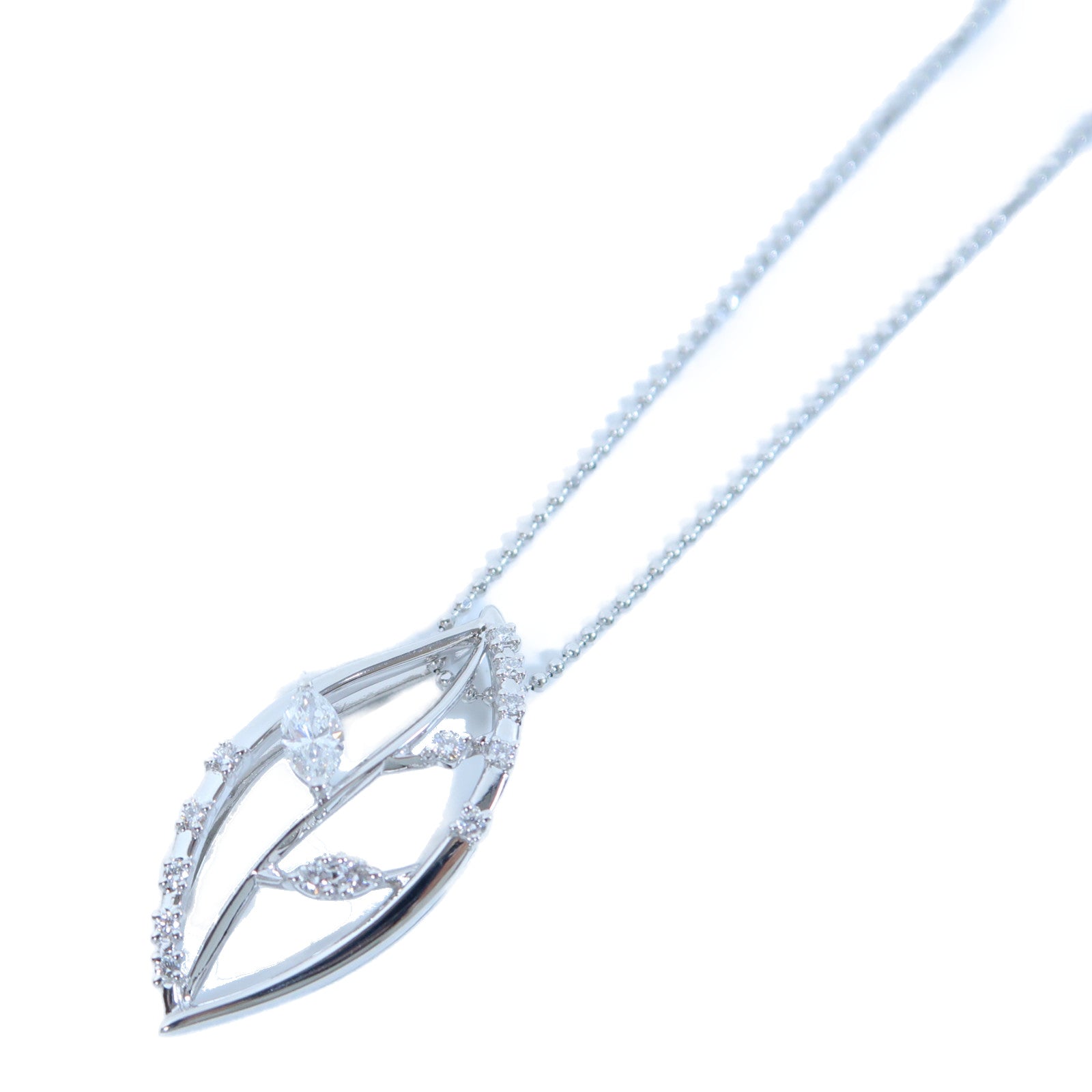 JEWELRY 18K白金Diamond Necklace 0.306ct/0.19ct鑽石項鍊