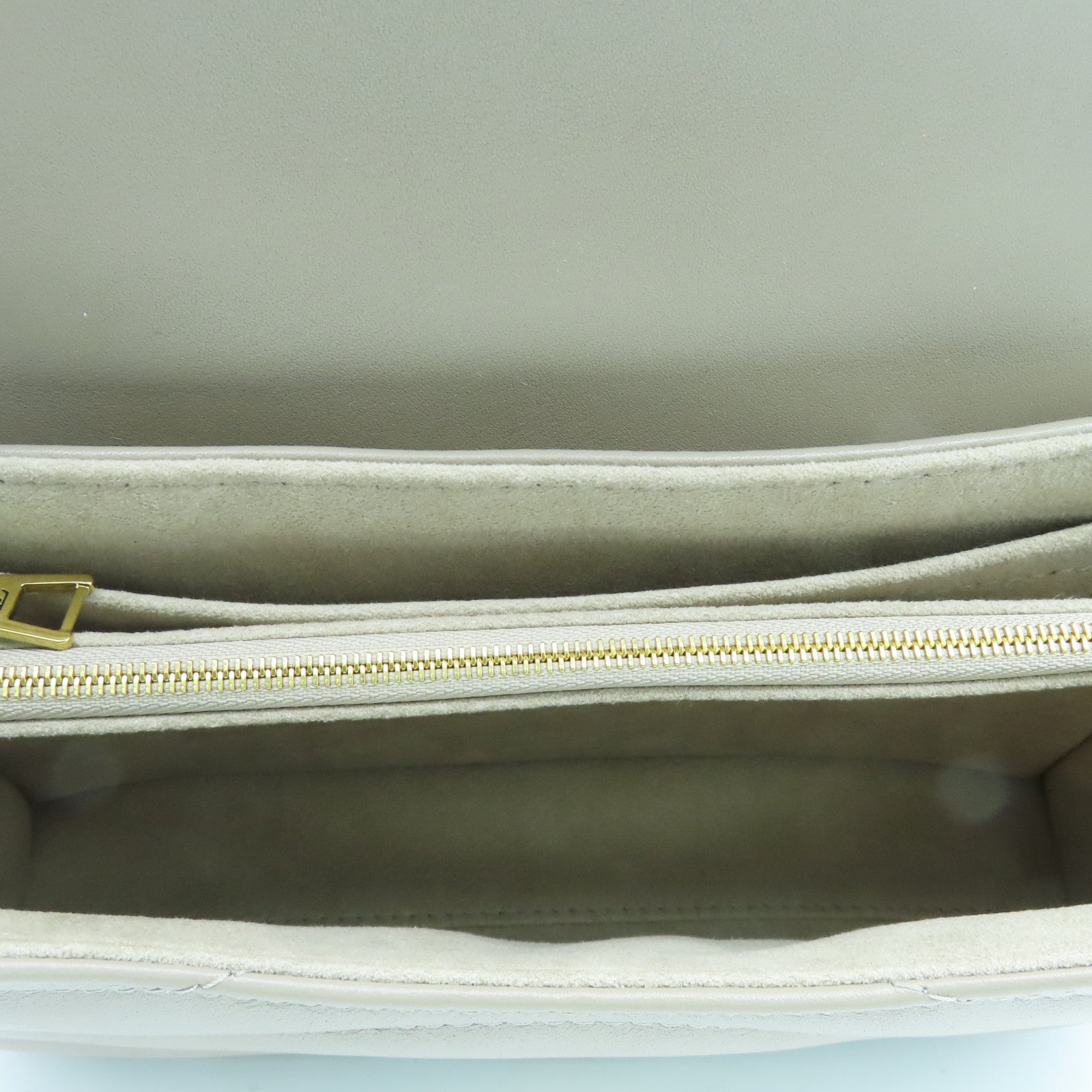 LOUIS VUITTON 牛皮皮革NEW WAVE金扣肩背袋灰褐色