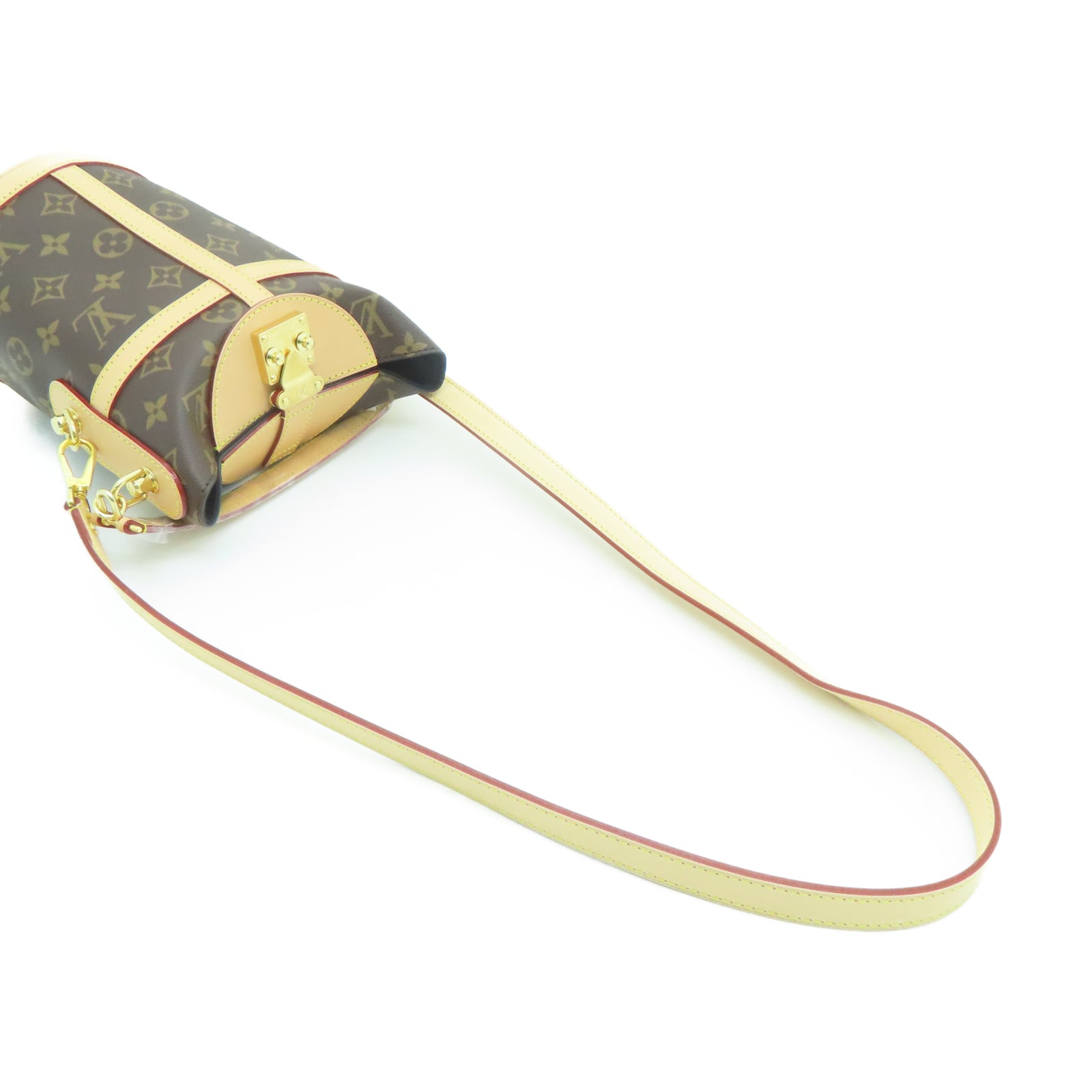 LOUIS VUITTON Monogram Duffle金扣手挽肩背两用袋棕色