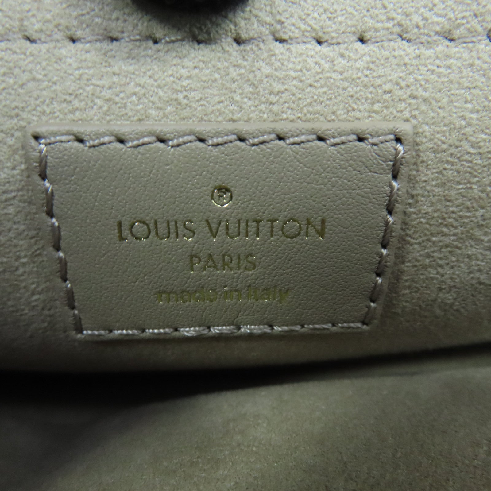 LOUIS VUITTON 牛皮皮革NEW WAVE金扣肩背袋灰褐色