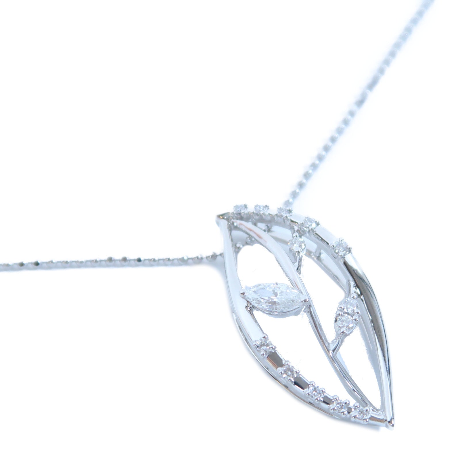 JEWELRY 18K白金Diamond Necklace 0.306ct/0.19ct鑽石項鍊